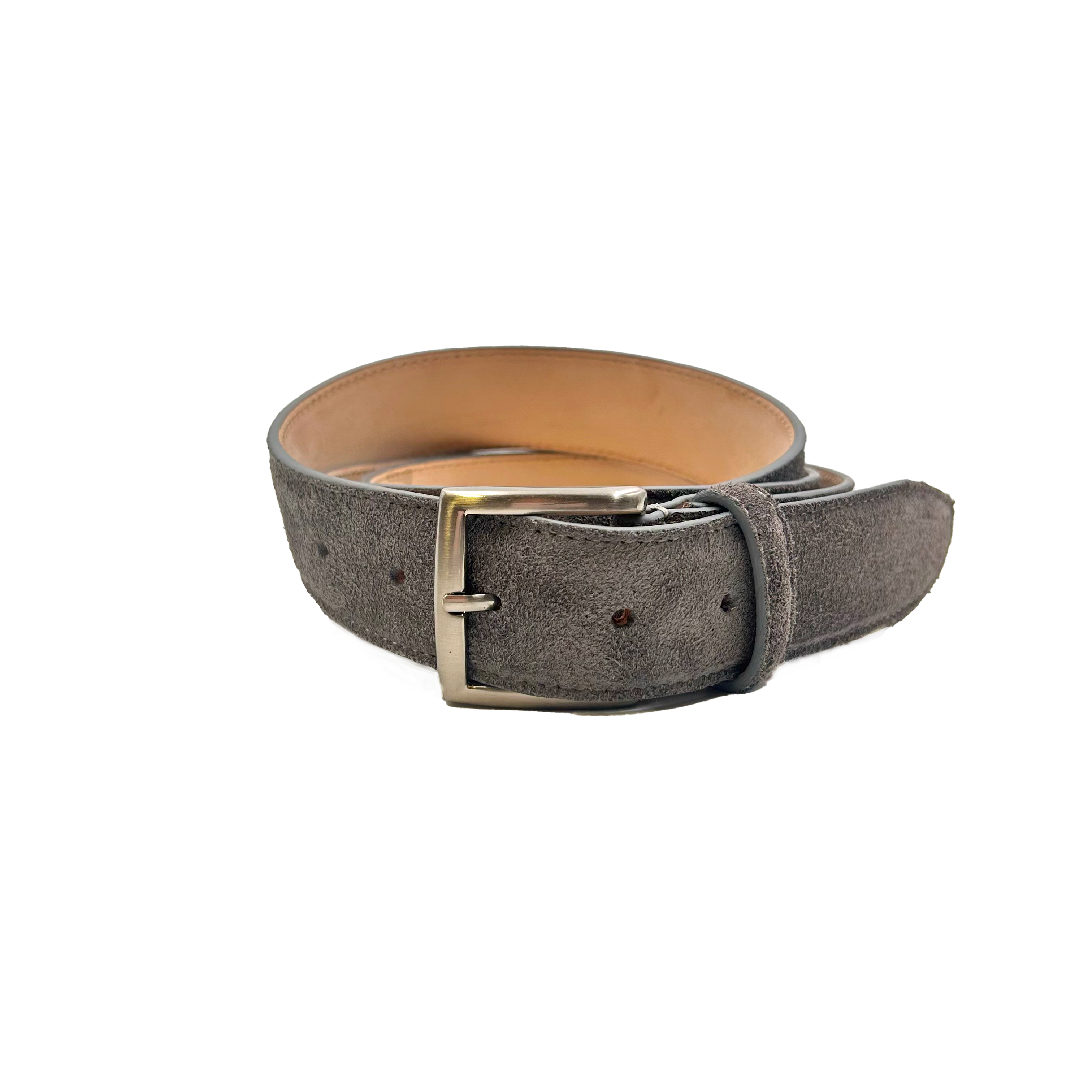 Light Grey Suede Belt