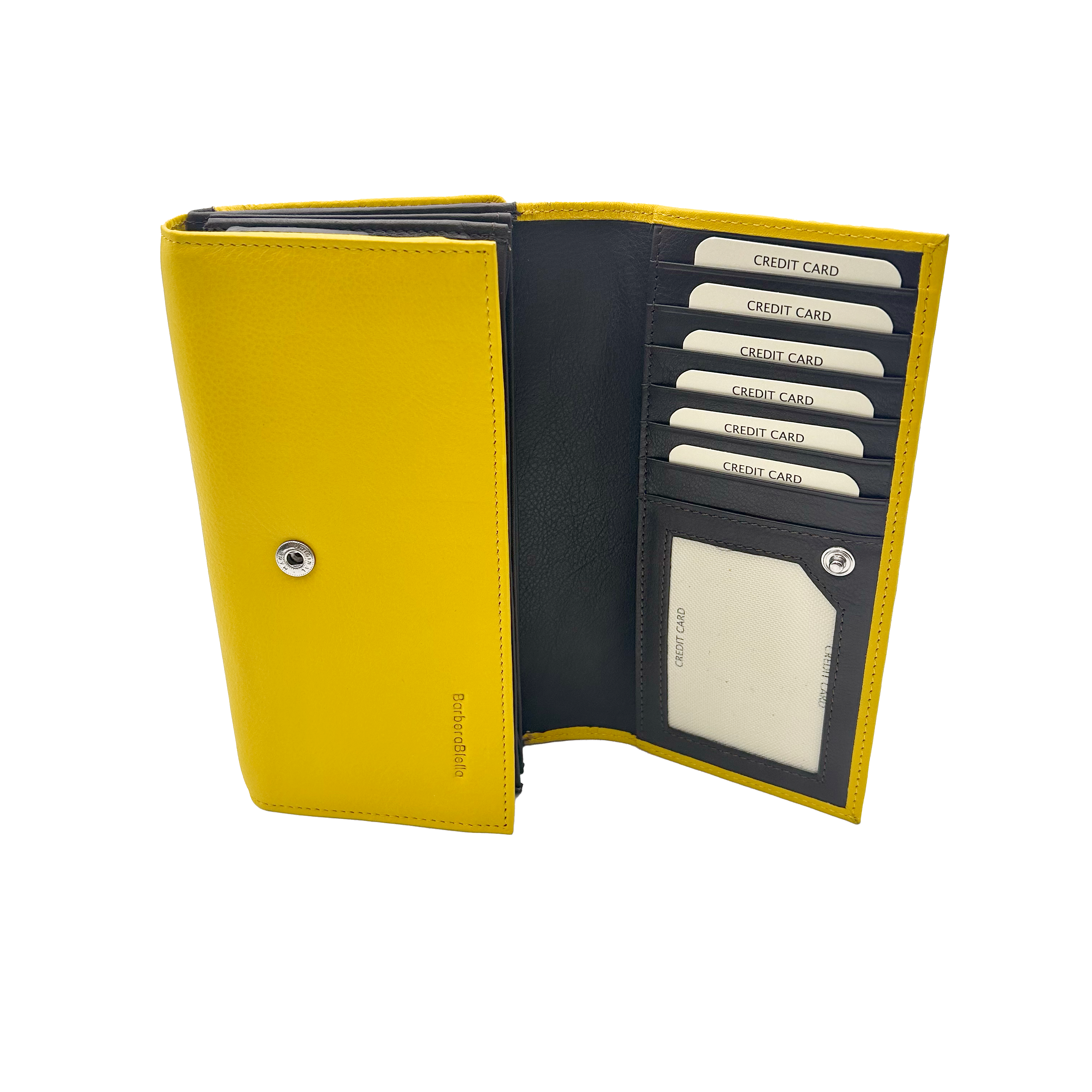 155 Women's Wallet Yellow/Dark Brown