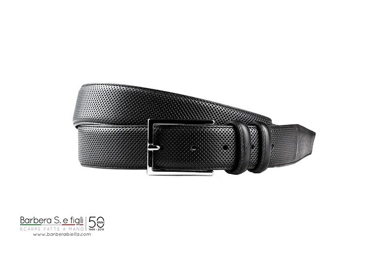Handmade Perforated Belt 1309 Black