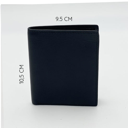 Small Vertical Wallet in Black Nappa Leather 8103