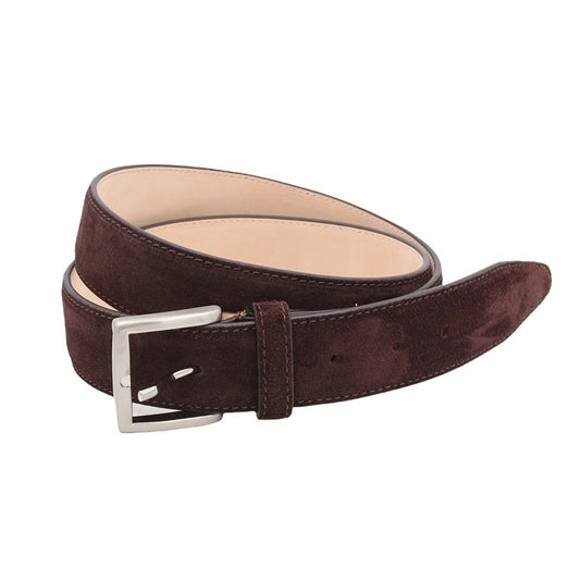 Handmade cocoa suede belt