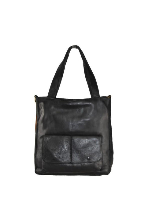 Borsa a spalla in pelle - BAUN55 nero Barbera Biella - Scarpe Fatte a Mano