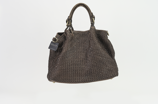 Borsa 2025 intreccio moro Barbera Biella - Scarpe Fatte a Mano