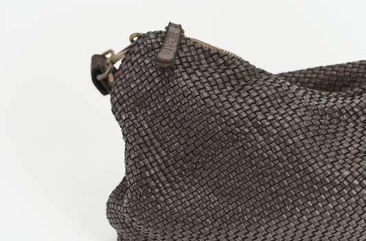 Borsa 2032 intreccio moro Barbera Biella - Scarpe Fatte a Mano