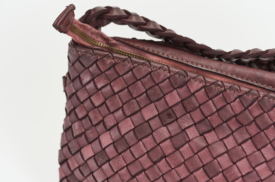 Borsa 2036 intreccio bordeaux