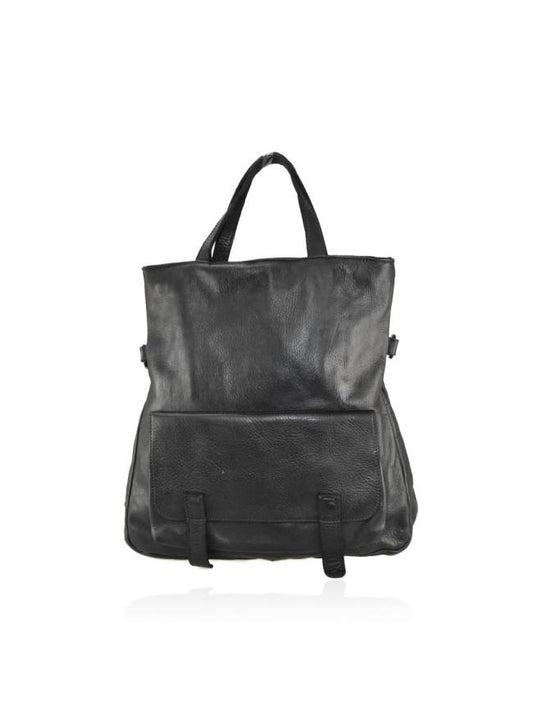 Borsa/zaino in pelle intrecciata - BASZ53 nero Barbera Biella - Scarpe Fatte a Mano