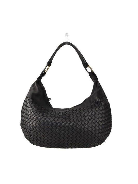 Borsa a spalla in pelle intrecciata- BAGE49854 nero Barbera Biella - Scarpe Fatte a Mano