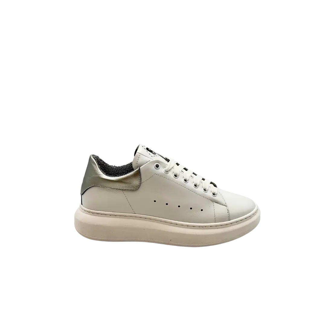 B68 Iconic White/Silver Barbera Biella - Scarpe Fatte a Mano