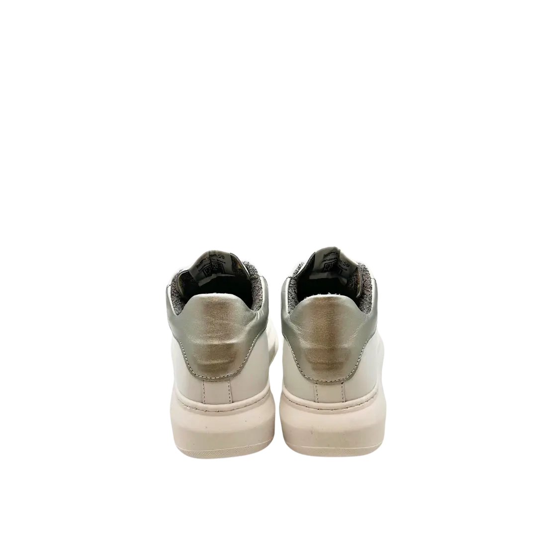 B68 Iconic White/Silver Barbera Biella - Scarpe Fatte a Mano