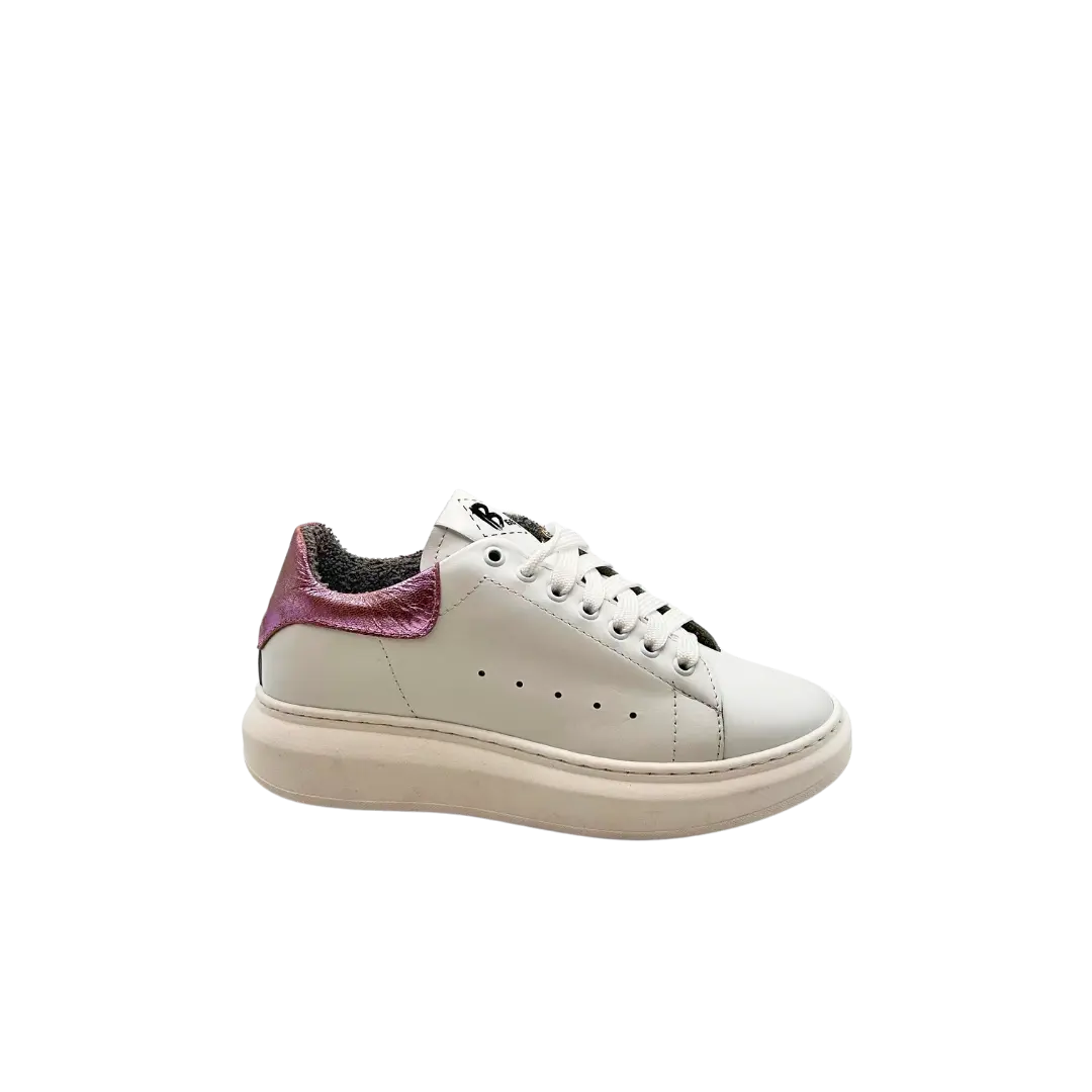 B68 Iconic White/Pink Barbera Biella - Scarpe Fatte a Mano
