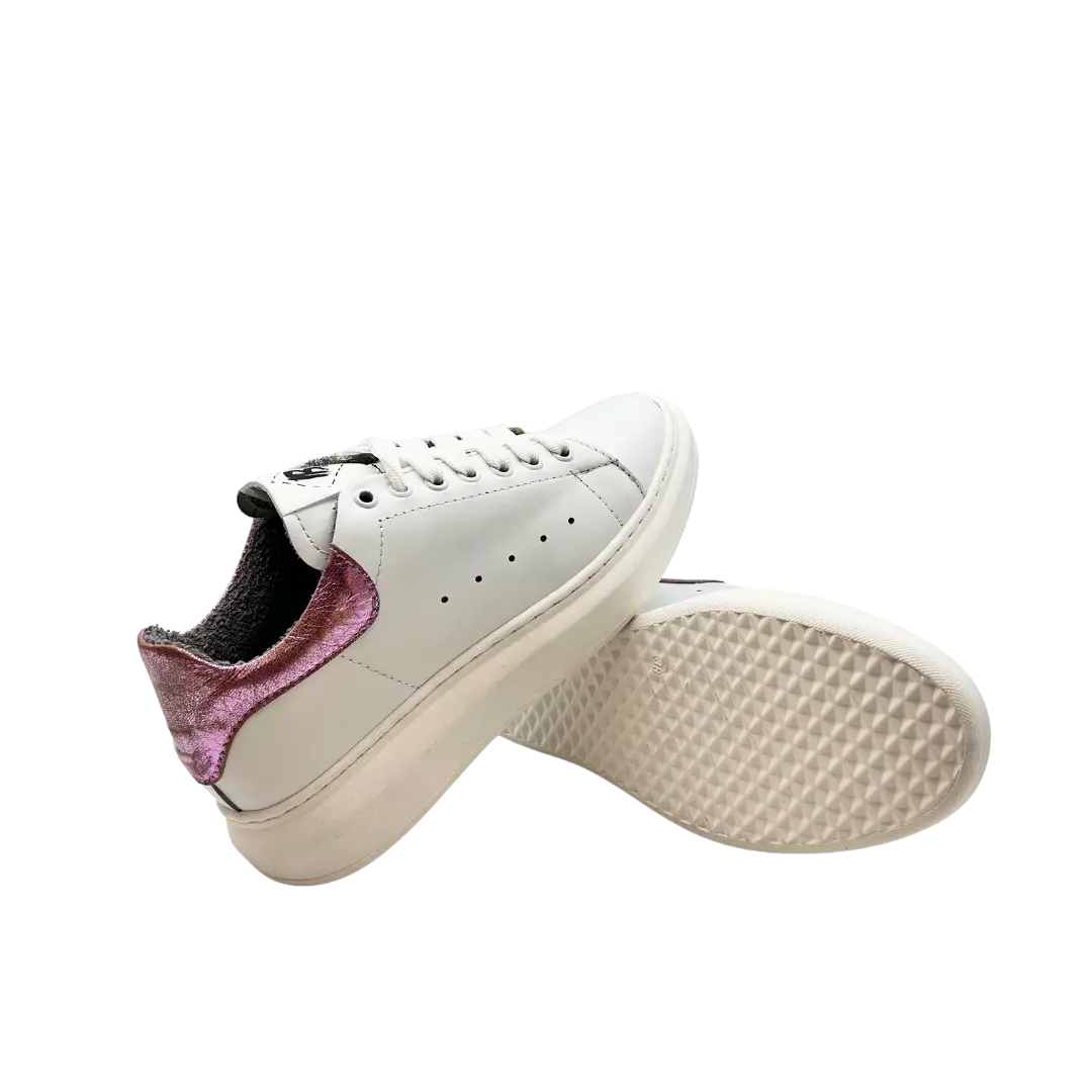 B68 Iconic White/Pink Barbera Biella - Scarpe Fatte a Mano