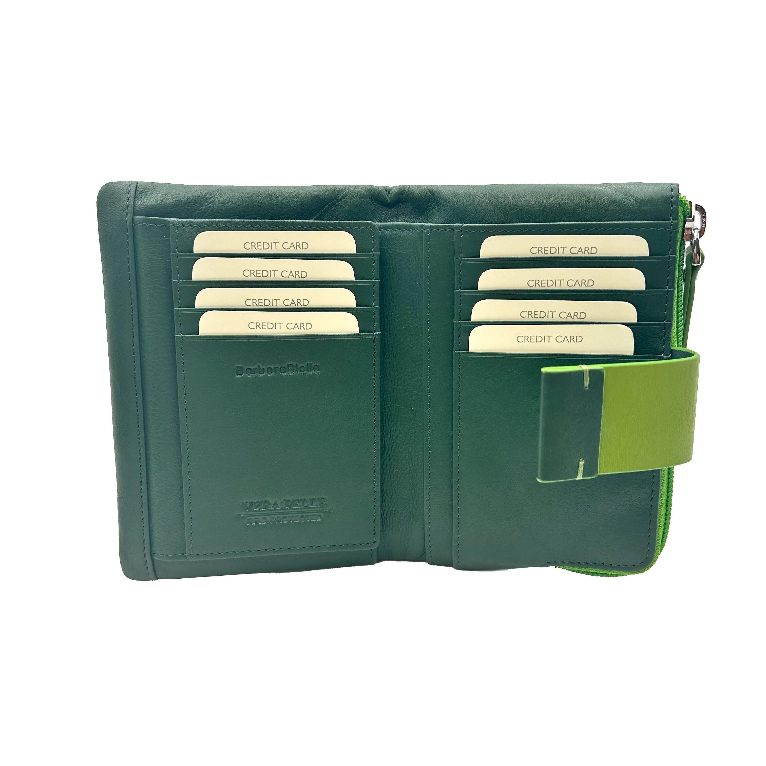 6046 Portafoglio Donna Verde/Green - Scarpe Biella | Barbera Sandro e Figli snc