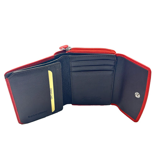 8846 Portafoglio Donna Piccolo Rosso/Blu - Scarpe Biella | Barbera Sandro e Figli snc