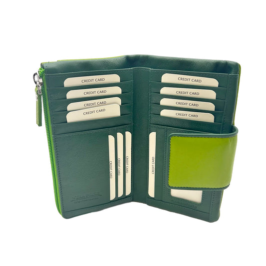 9327 Portafoglio Donna Verde/Green - Scarpe Biella | Barbera Sandro e Figli snc