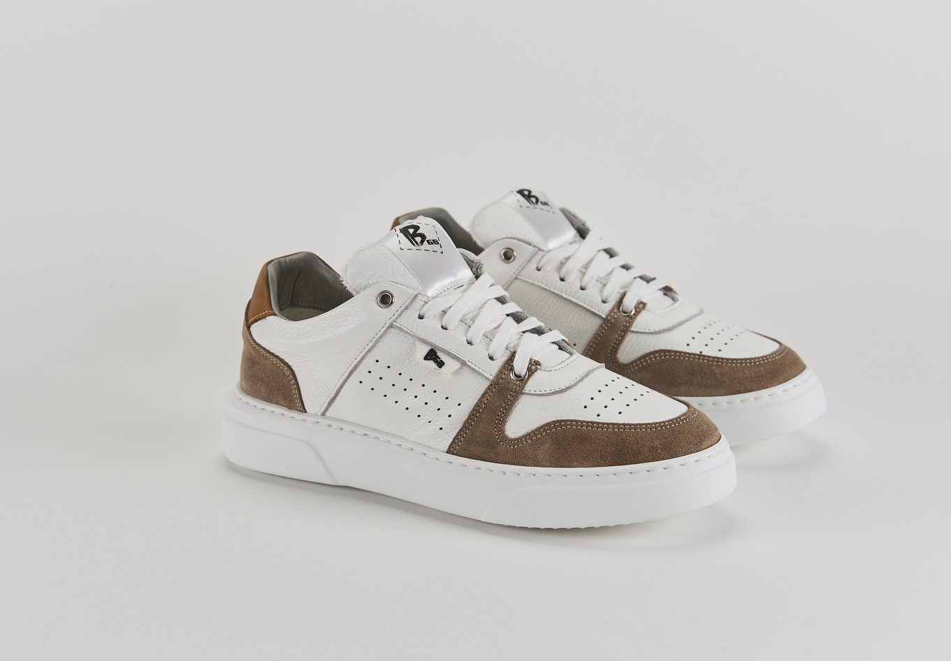 B68 Materia White/Brown - Scarpe Biella | Barbera Sandro e Figli snc