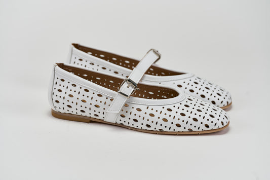 Ambra 12 Bianco Barbera Biella - Scarpe Fatte a Mano