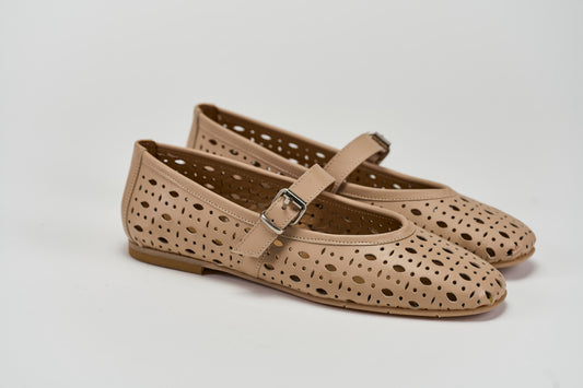 Ambra 12 Beige Barbera Biella - Scarpe Fatte a Mano