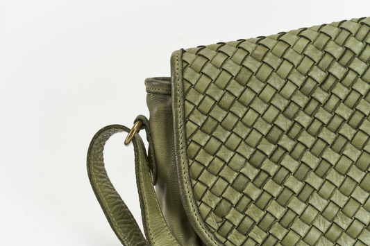 Borsa 2031 intreccio verdone Barbera Biella - Scarpe Fatte a Mano