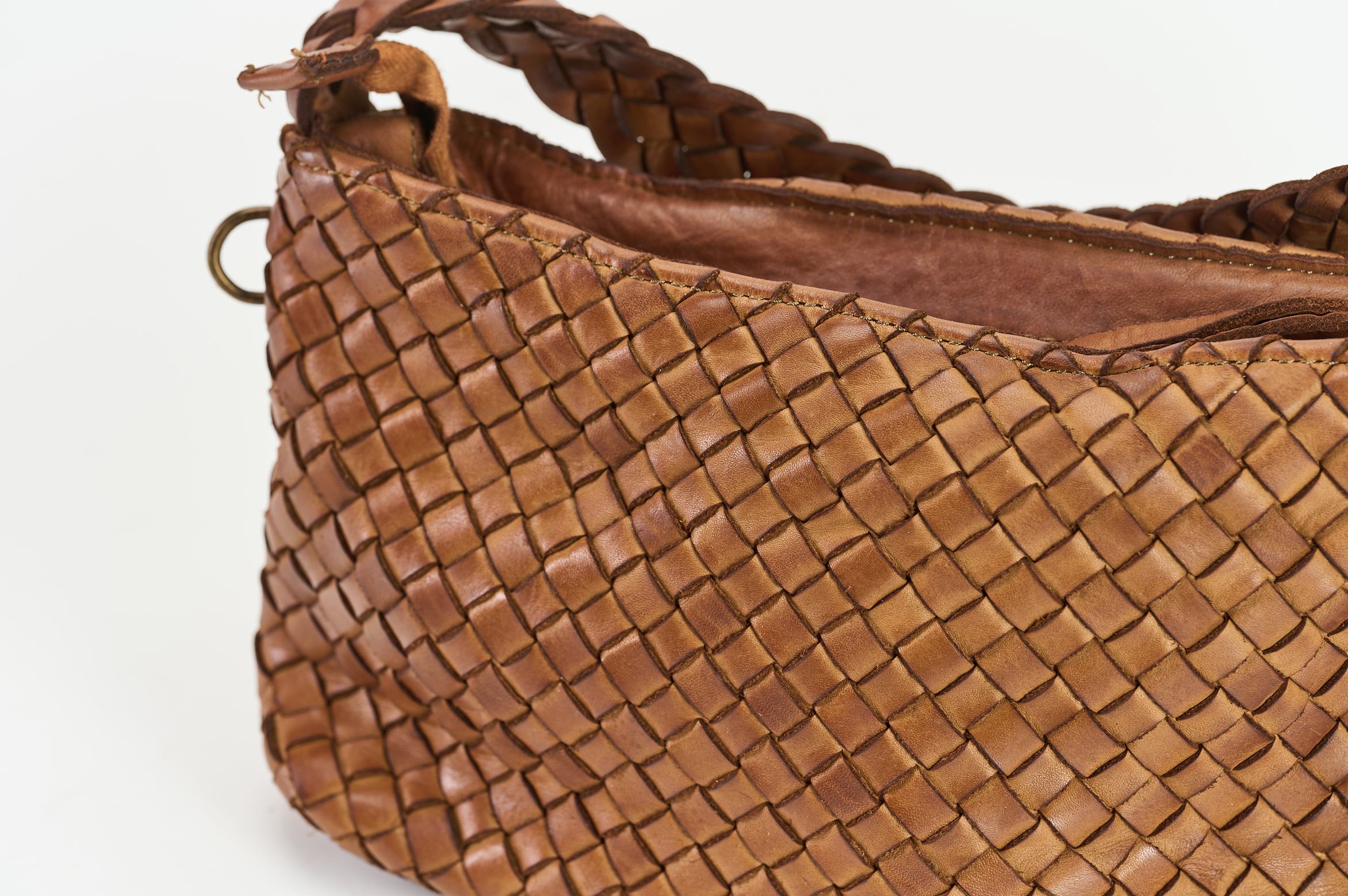 Borsa 2036 intreccio cuoio Barbera Biella - Scarpe Fatte a Mano