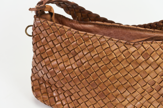 Borsa 2036 intreccio cuoio Barbera Biella - Scarpe Fatte a Mano