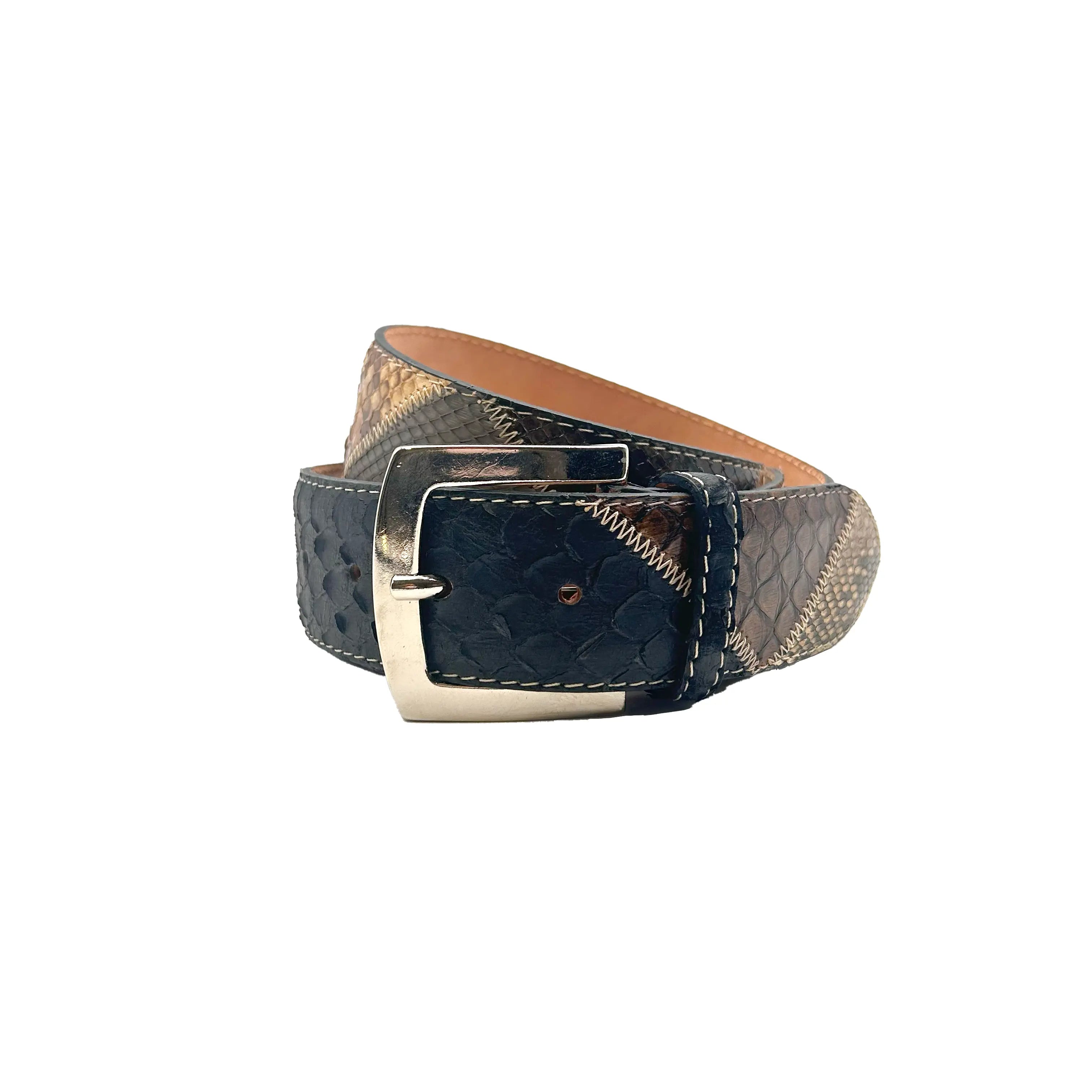 Cintura vero Pitone Black/Brown - Scarpe Biella | Barbera Sandro e Figli snc