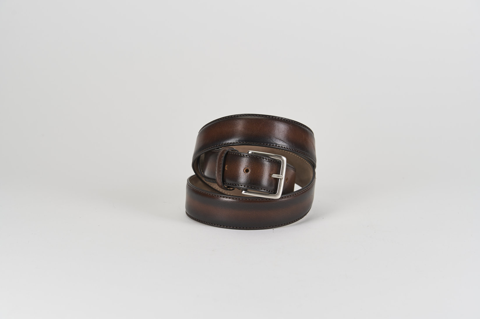 Cintura tinta a mano Old Brown Barbera Biella - Scarpe Fatte a Mano
