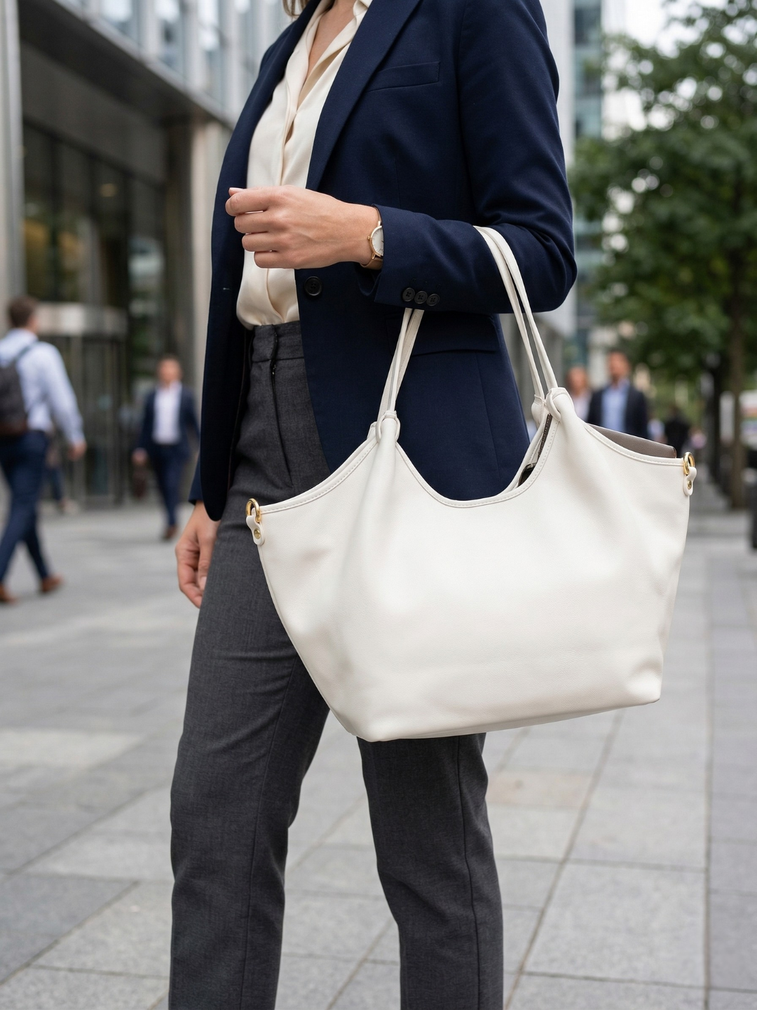 Borsa a mano in pelle - BASD 39843 Bianco Barbera Biella - Scarpe Fatte a Mano