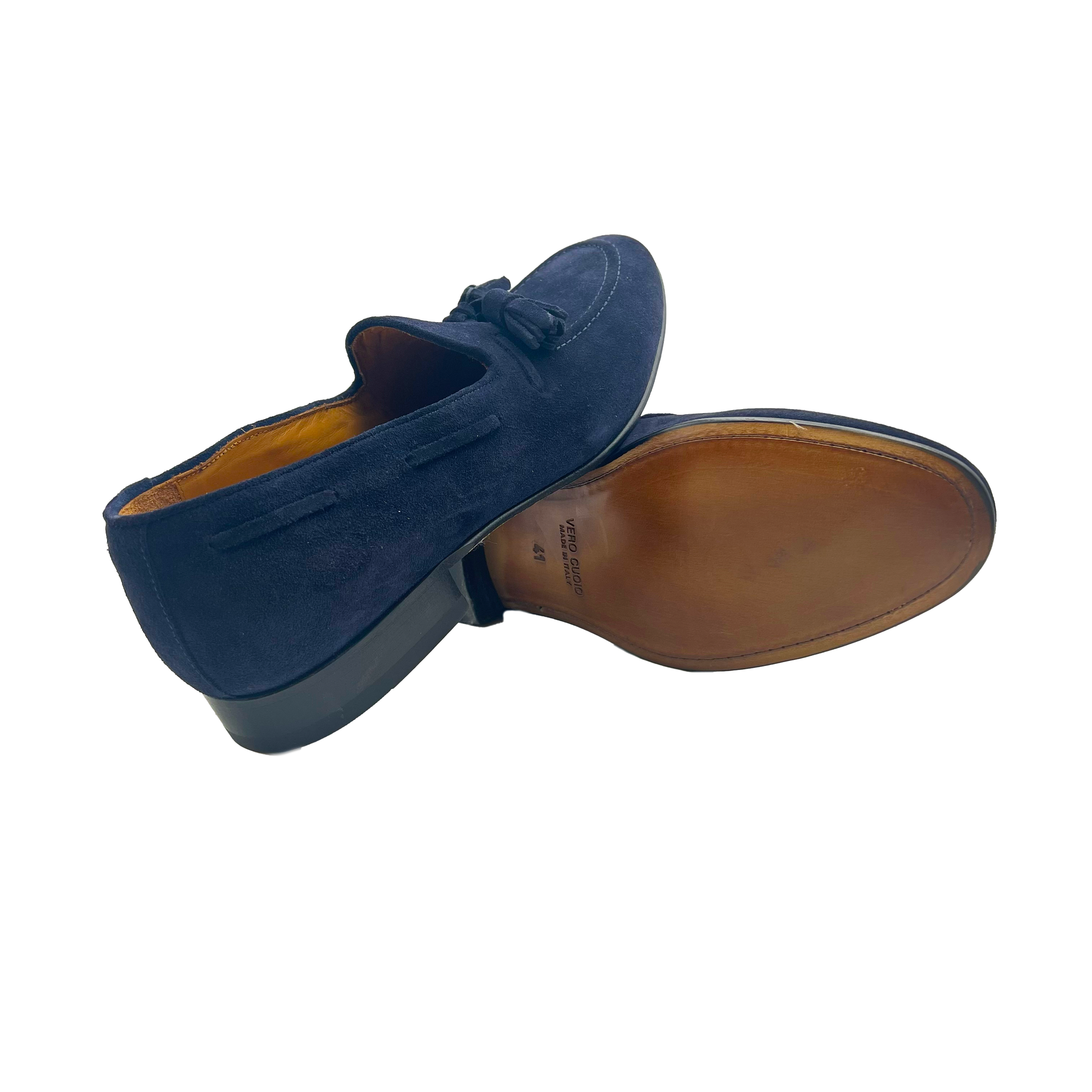45218 Suede Navy Barbera Biella - Scarpe Fatte a Mano