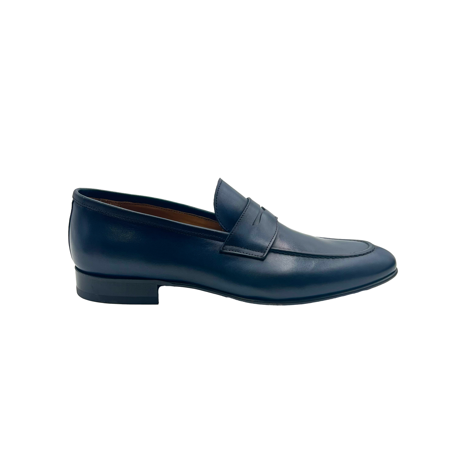 Mocassino Penny Loafers 4228  Bleu Barbera Biella - Scarpe Fatte a Mano