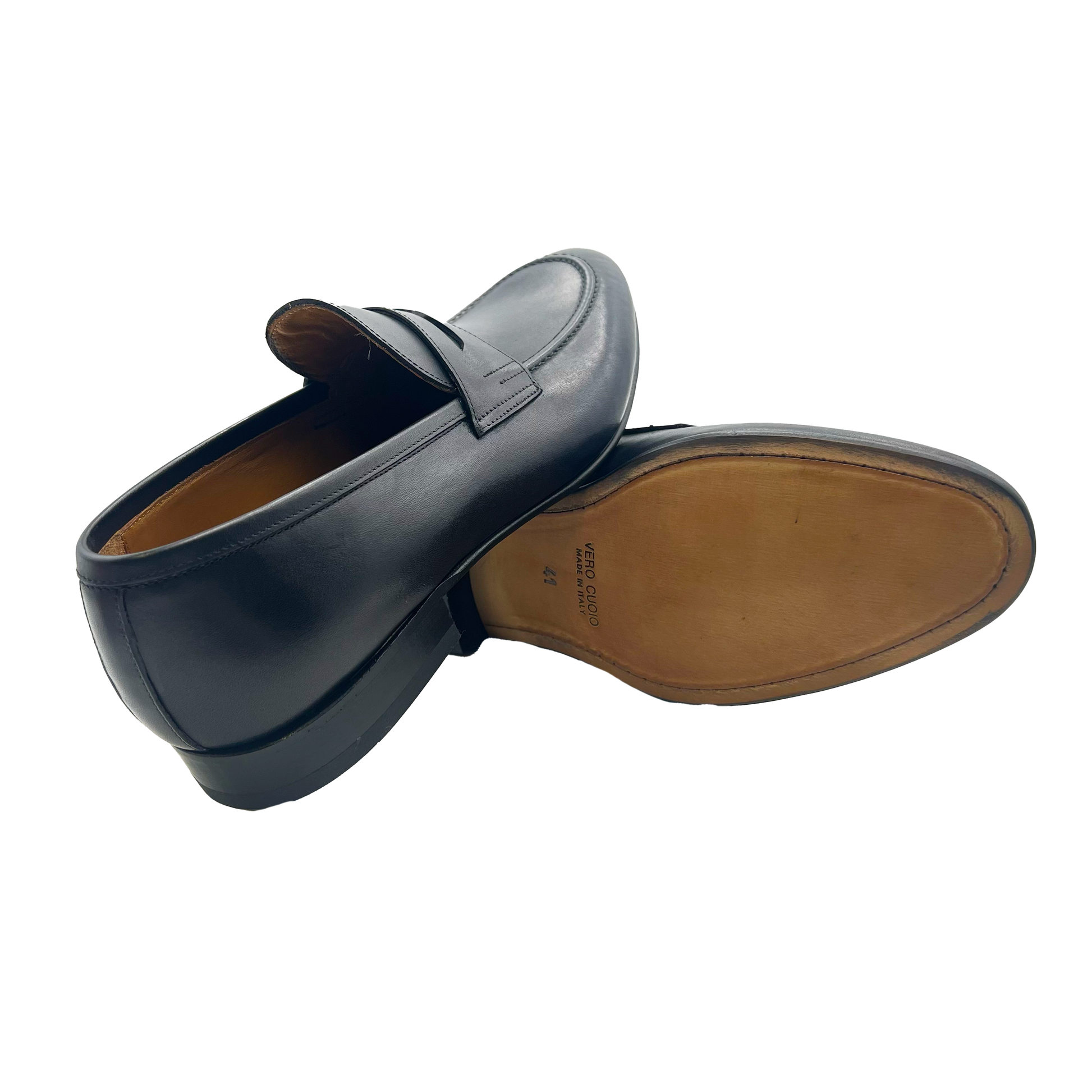 Mocassino Penny Loafers 4228 Nero Barbera Biella - Scarpe Fatte a Mano