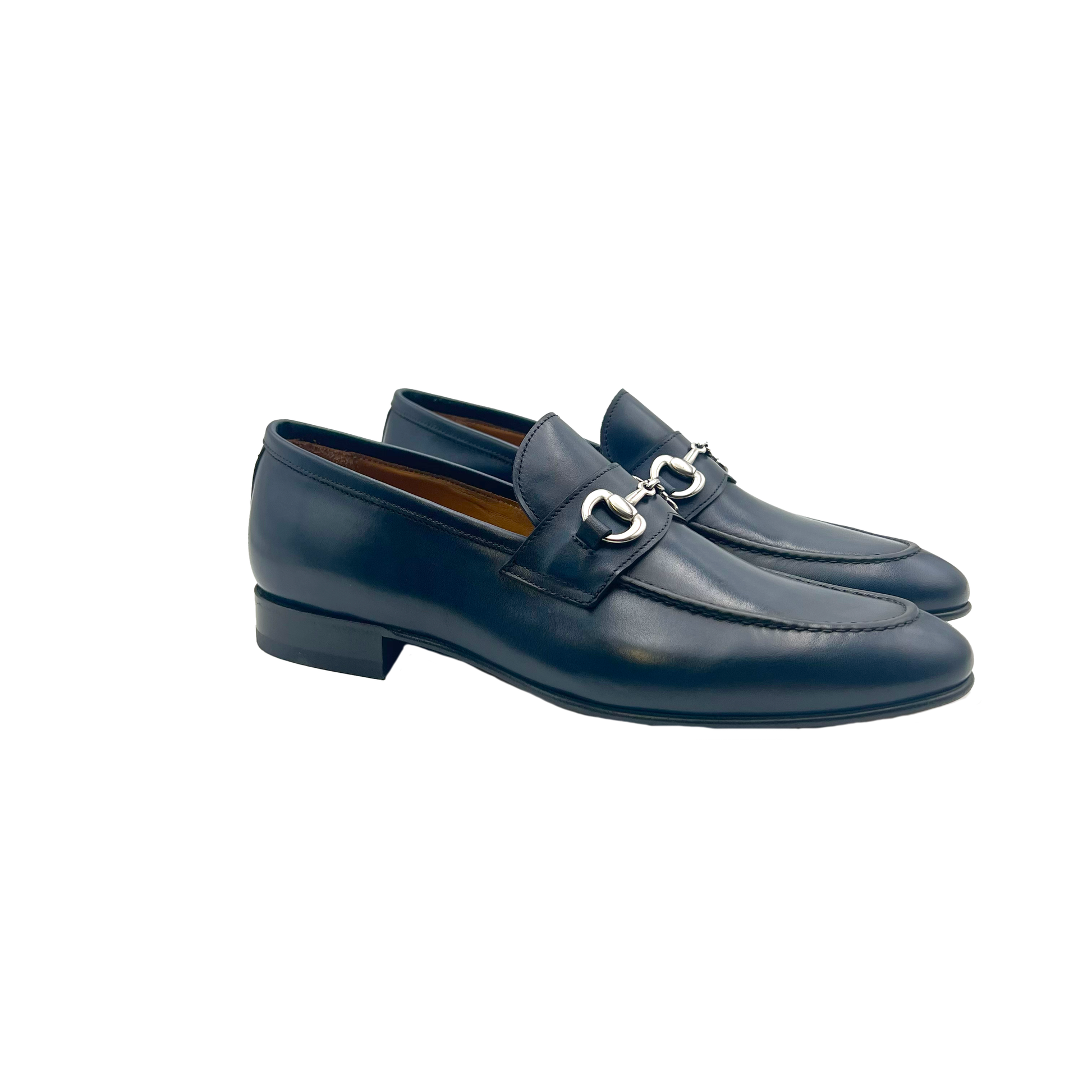 Mocassino morsetto 4228 M.  Blu Barbera Biella - Scarpe Fatte a Mano