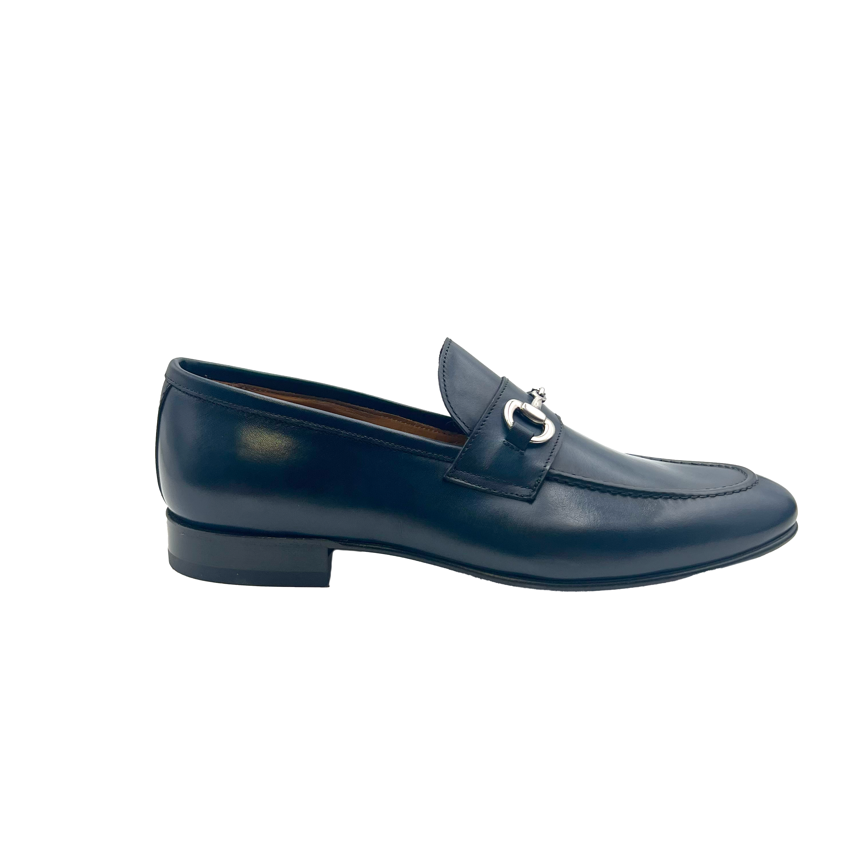 Mocassino morsetto 4228 M.  Blu Barbera Biella - Scarpe Fatte a Mano