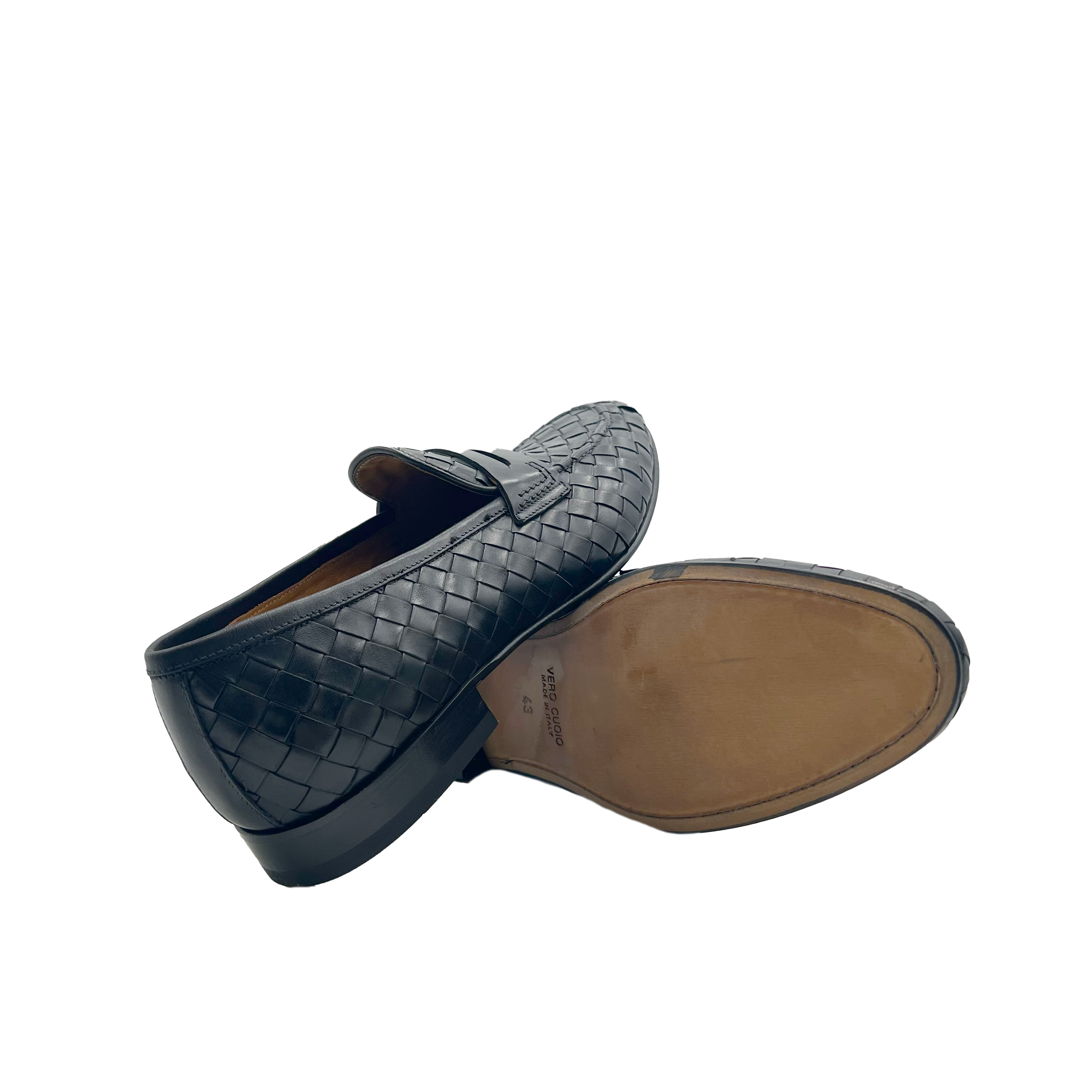 Penny Loafer Intreccio Nero 42204 Barbera Biella - Scarpe Fatte a Mano