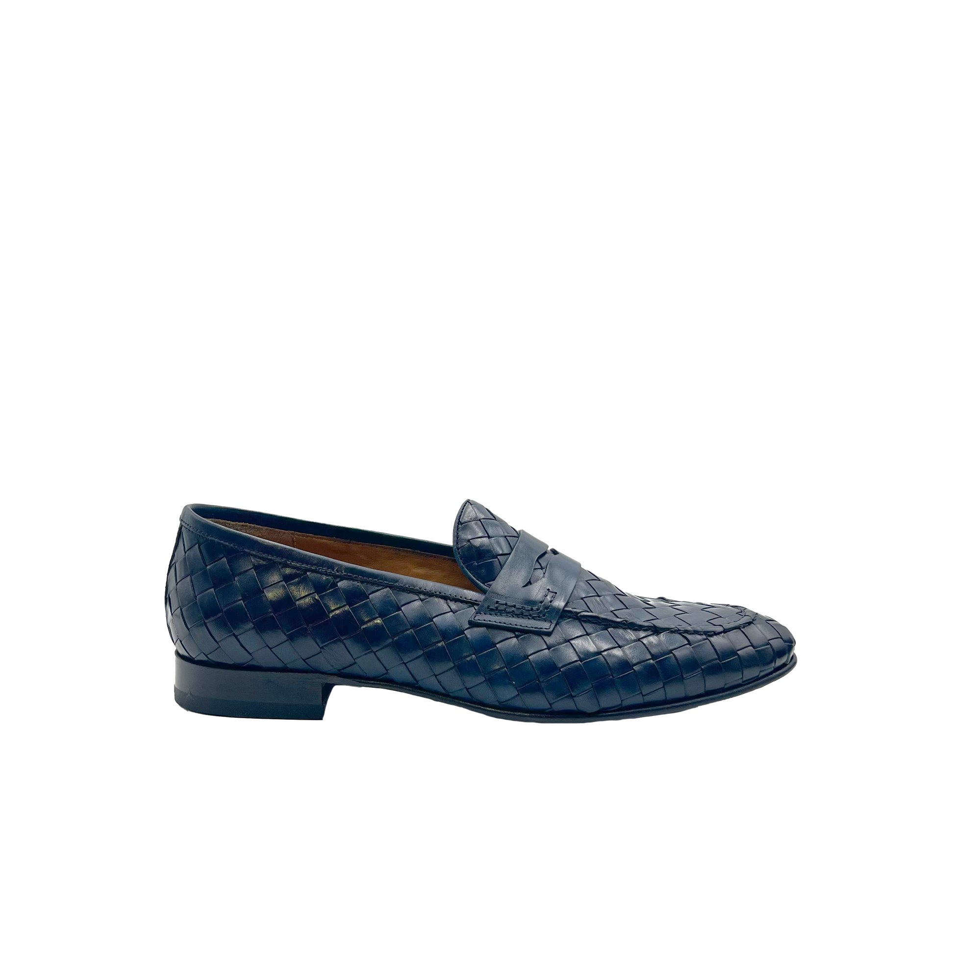 Penny Loafer Intreccio Blu 42204 Barbera Biella - Scarpe Fatte a Mano
