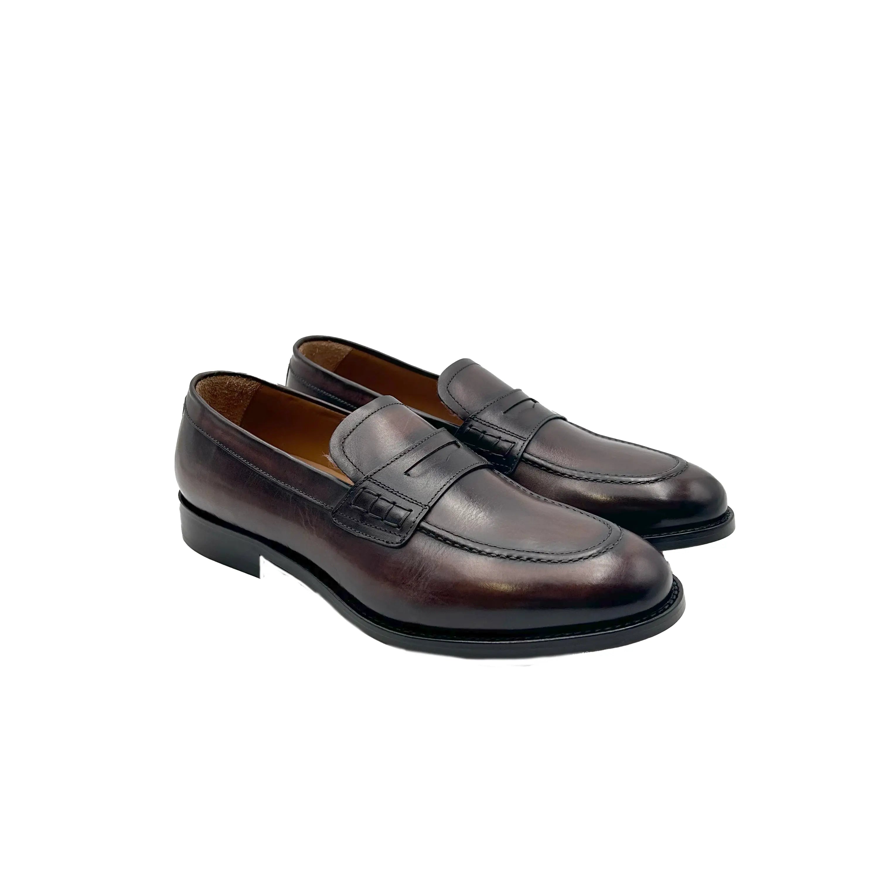 Penny Loafers 4410 Old T.Moro Barbera Biella - Scarpe Fatte a Mano