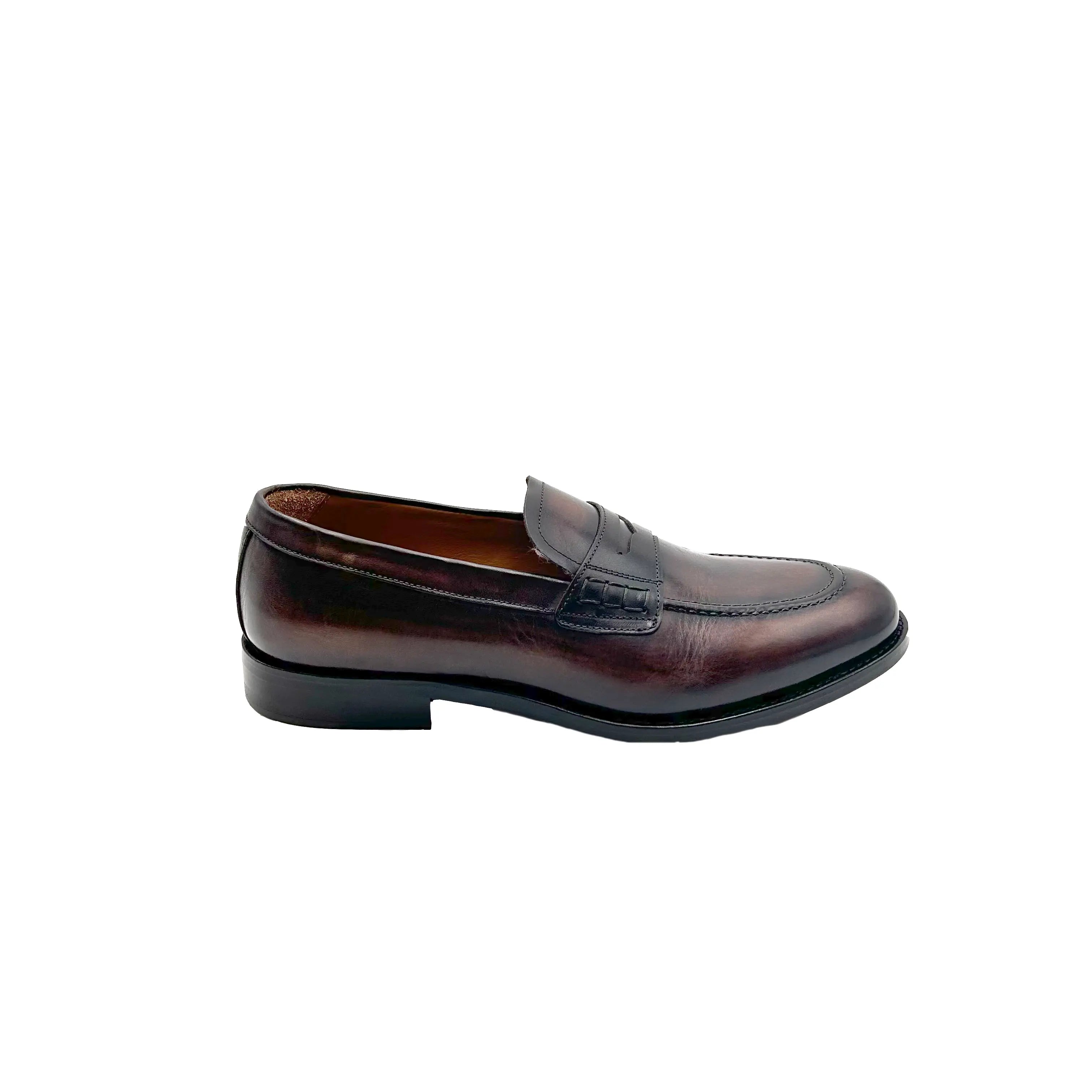 Penny Loafers 4410 Old T.Moro Barbera Biella - Scarpe Fatte a Mano