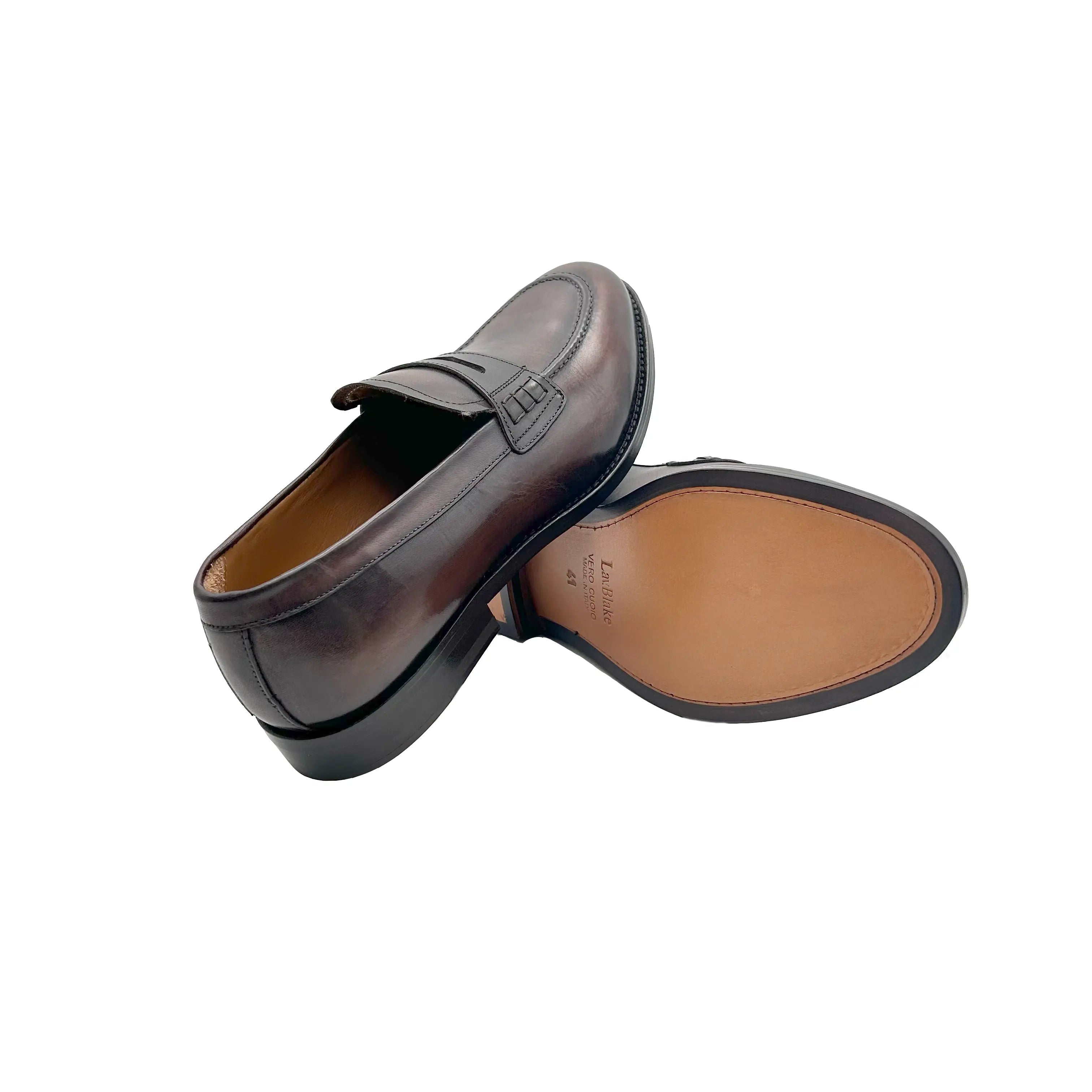 Penny Loafers 4410 Old T.Moro Barbera Biella - Scarpe Fatte a Mano