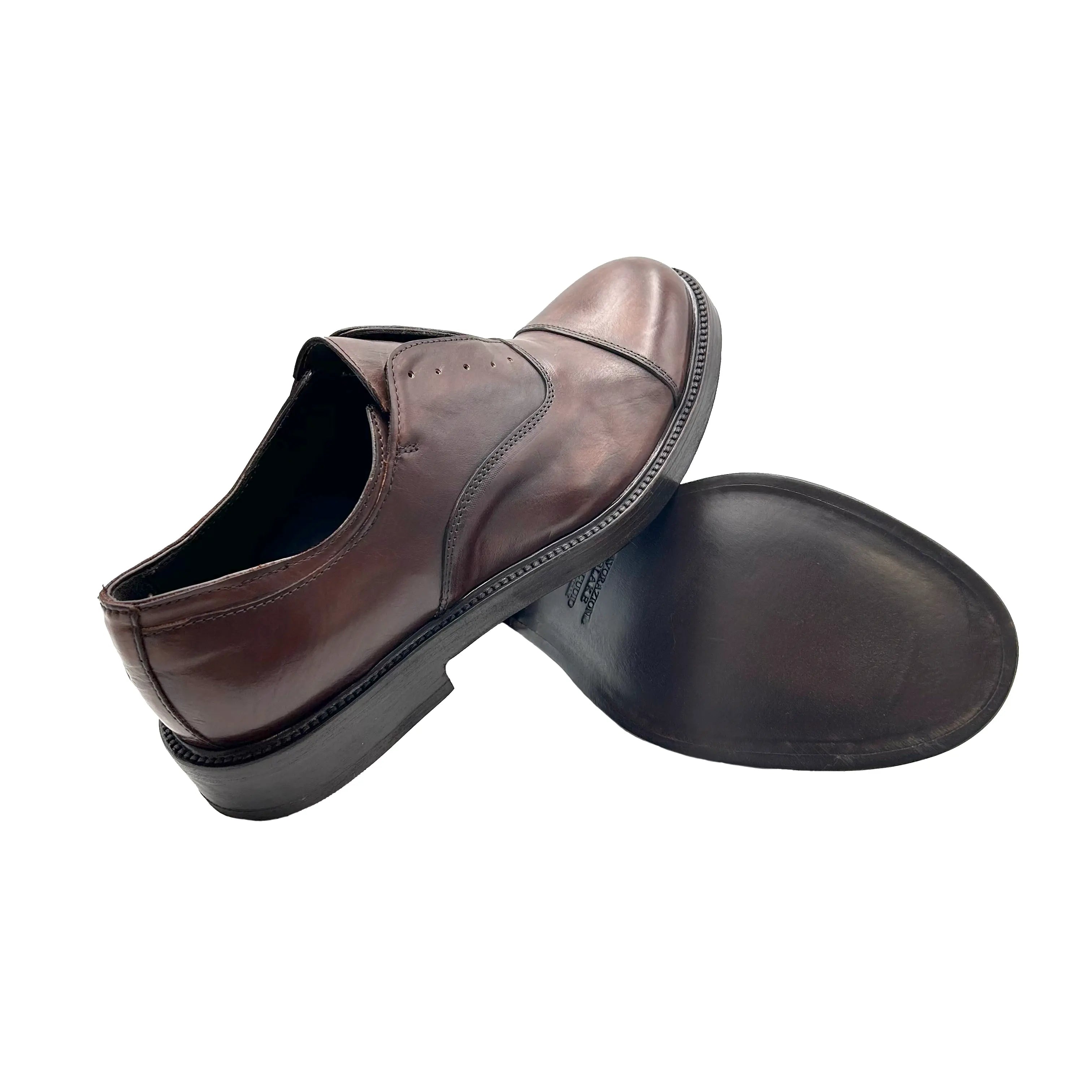 34226 Wax Old Brown Barbera Biella - Scarpe Fatte a Mano