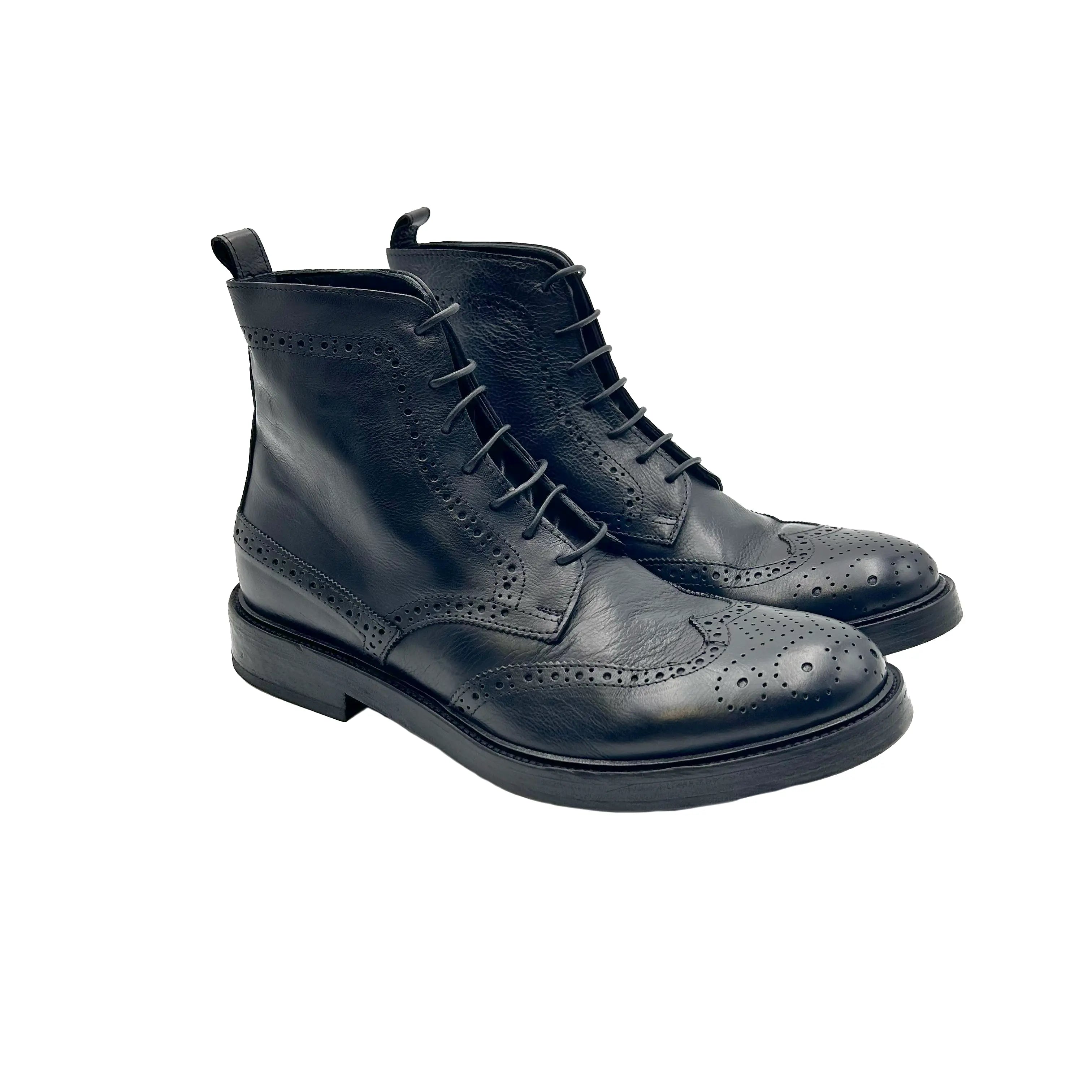 34209 Wax Nero Barbera Biella - Scarpe Fatte a Mano