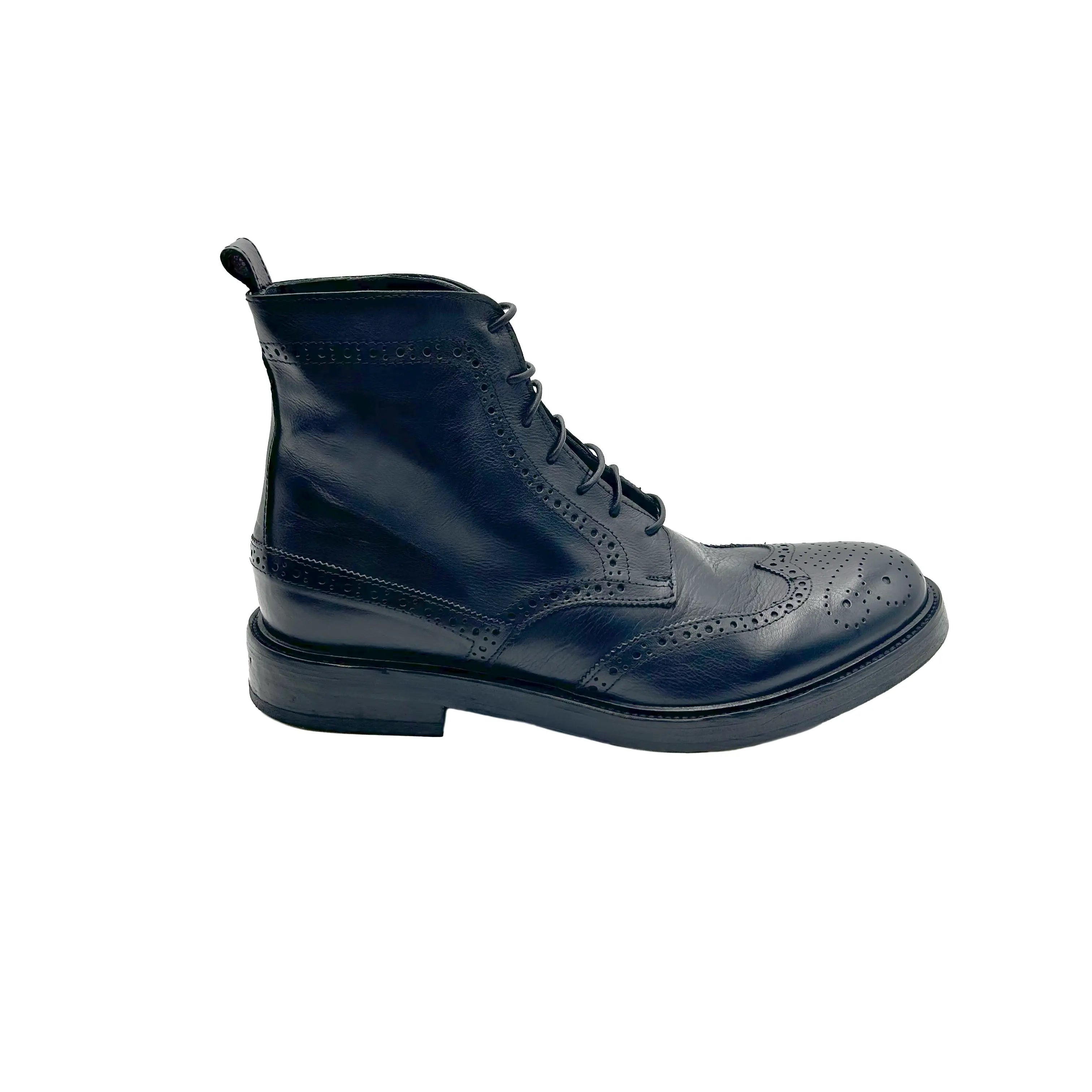 34209 Wax Nero Barbera Biella - Scarpe Fatte a Mano