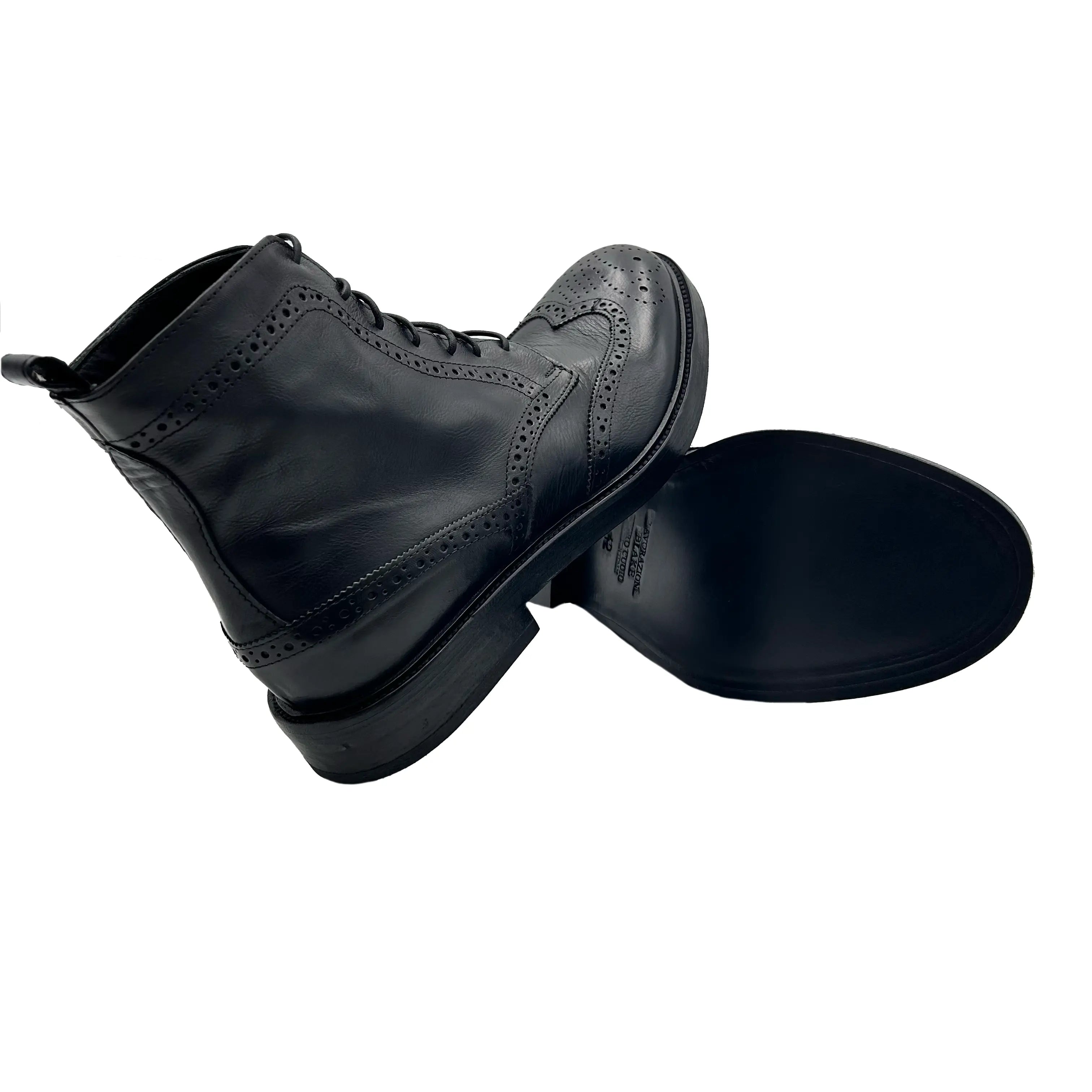 34209 Wax Nero Barbera Biella - Scarpe Fatte a Mano