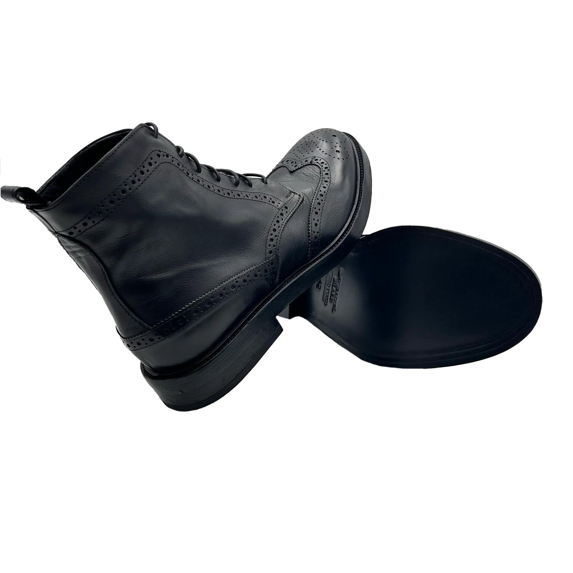 34209 Wax Nero Barbera Biella - Scarpe Fatte a Mano