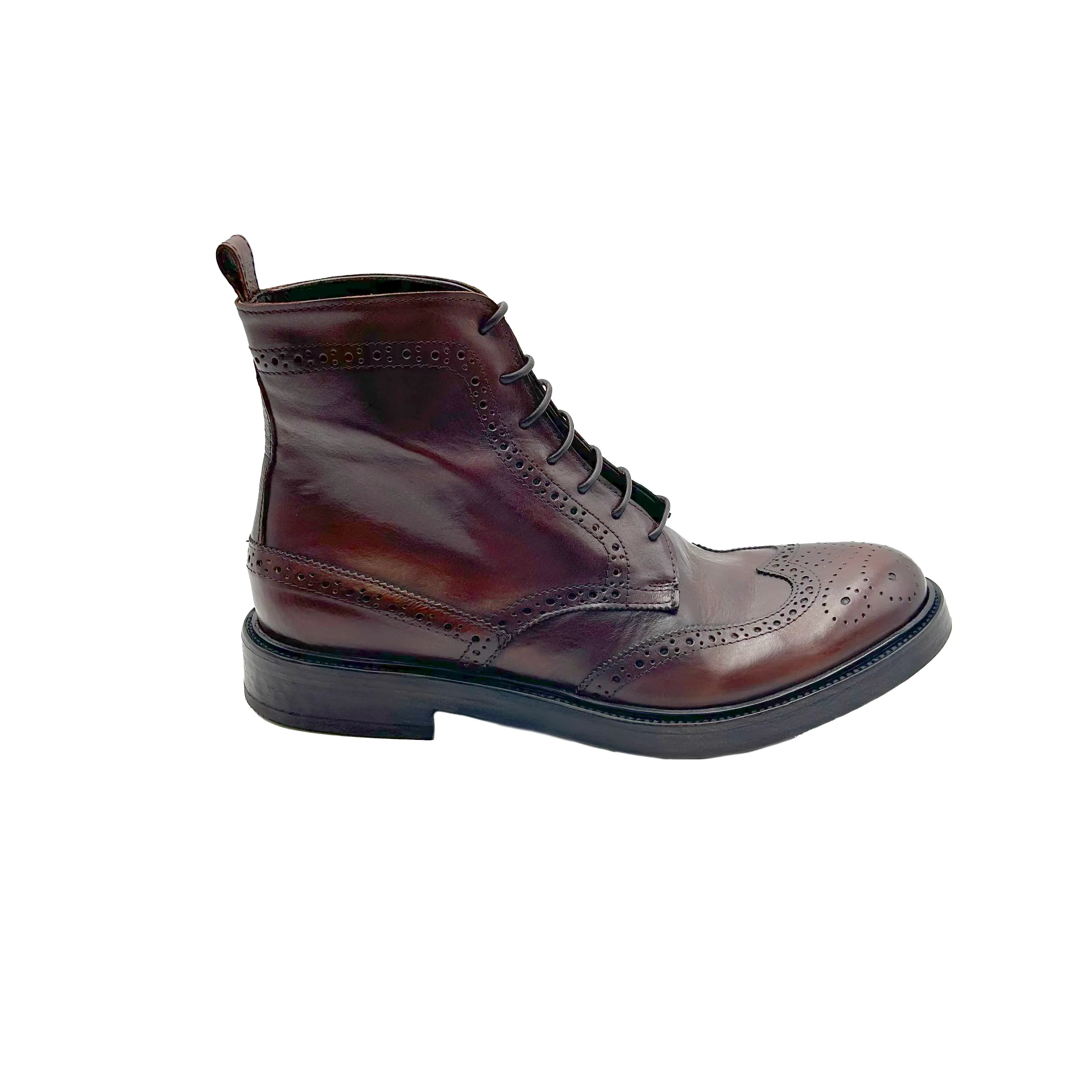 34209 Wax Old Brown Barbera Biella - Scarpe Fatte a Mano