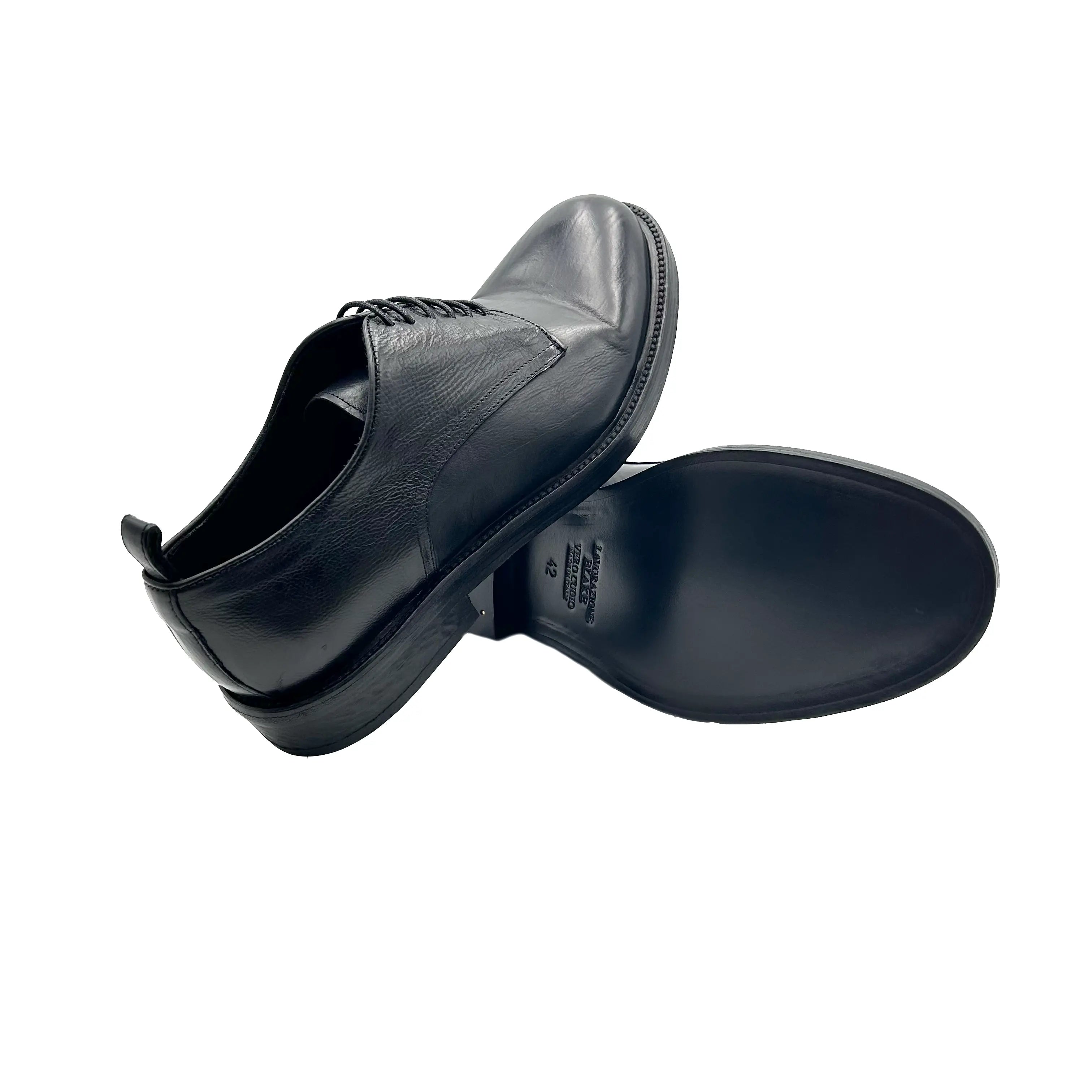 34228 Wax Nero Barbera Biella - Scarpe Fatte a Mano