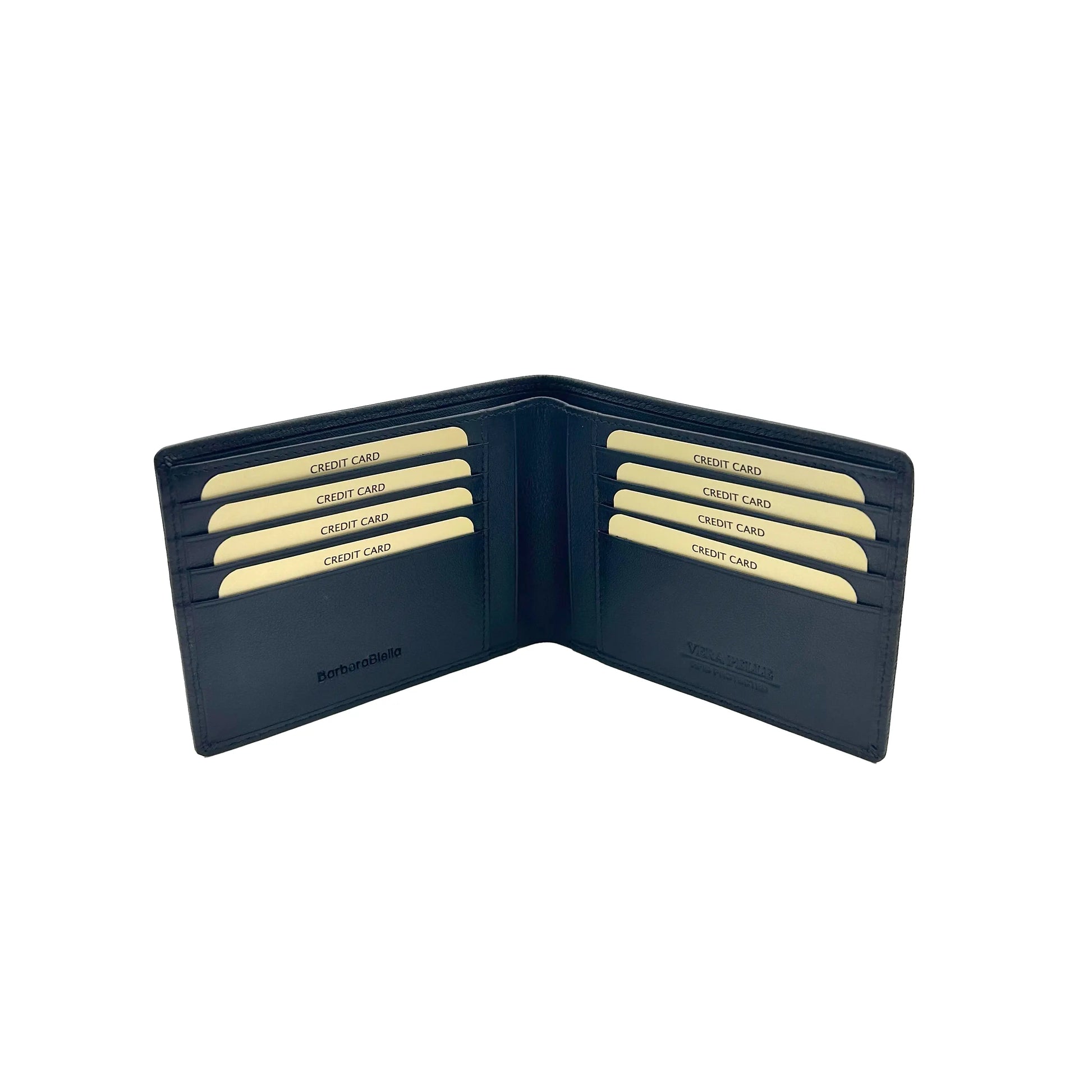 Portafoglio Tutto Carte Misura Classica Blu Barbera Biella - Scarpe Fatte a Mano