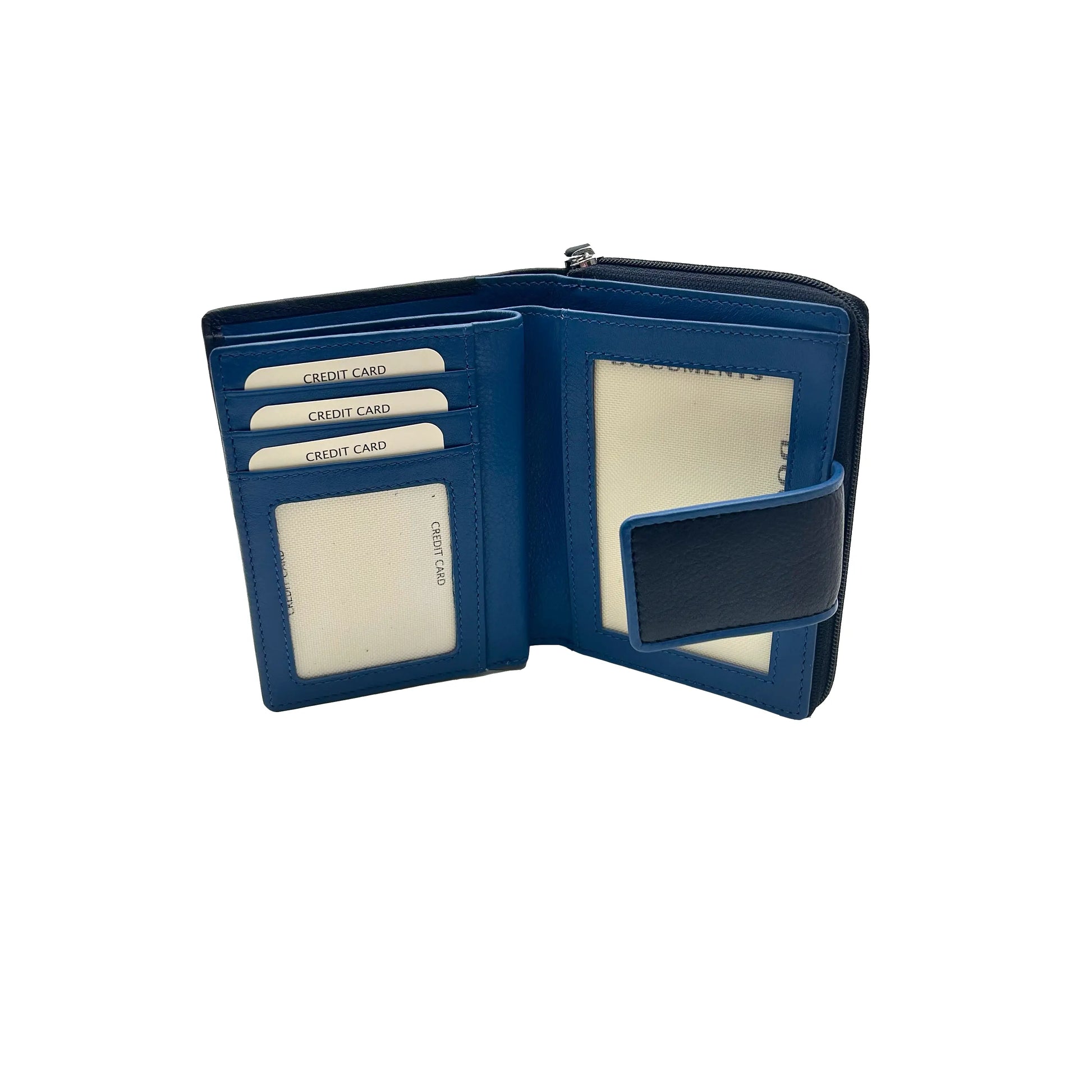 8840 Portafoglio Donna Blu/Royal Barbera Biella - Scarpe Fatte a Mano