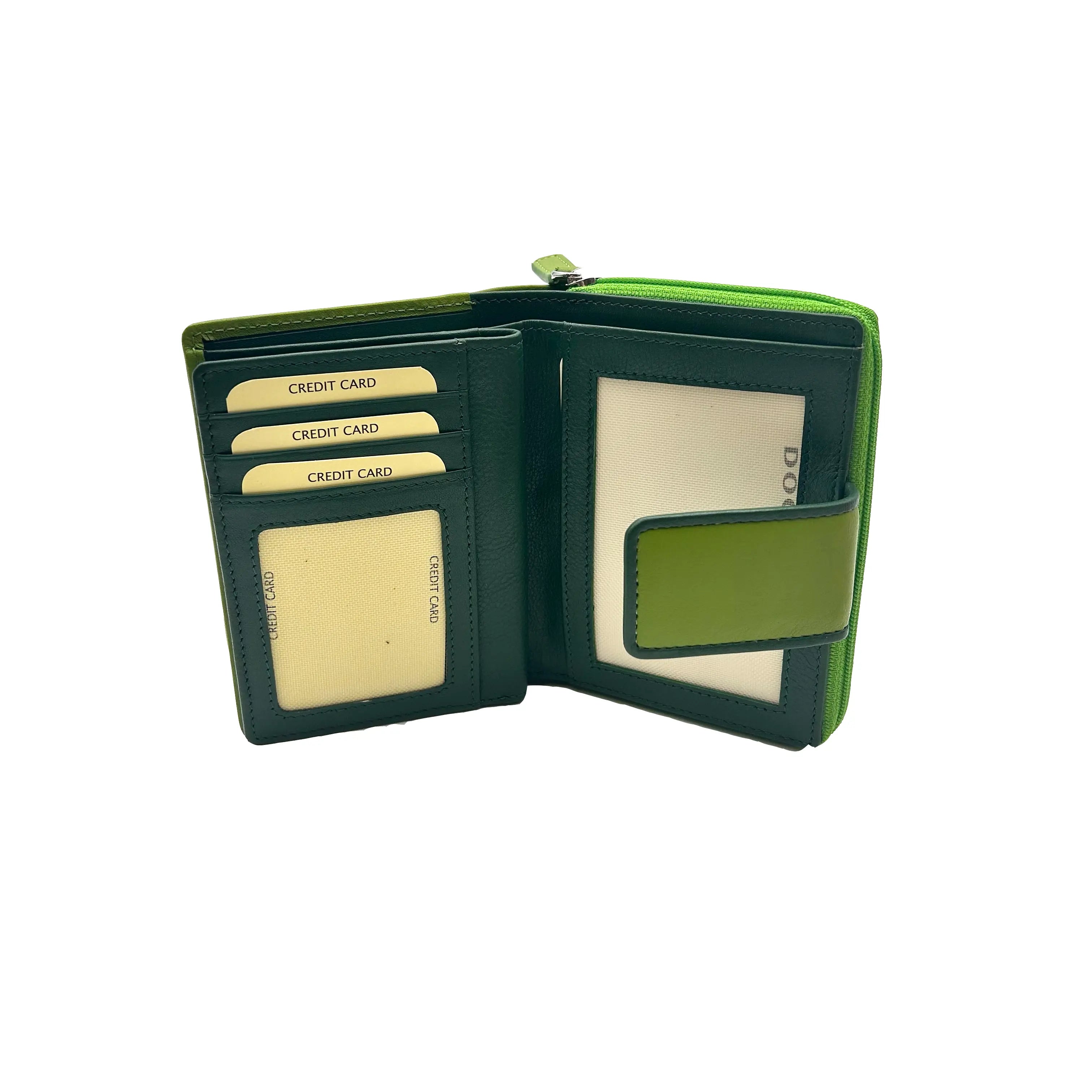8840 Portafoglio Donna Lime/Green Barbera Biella - Scarpe Fatte a Mano