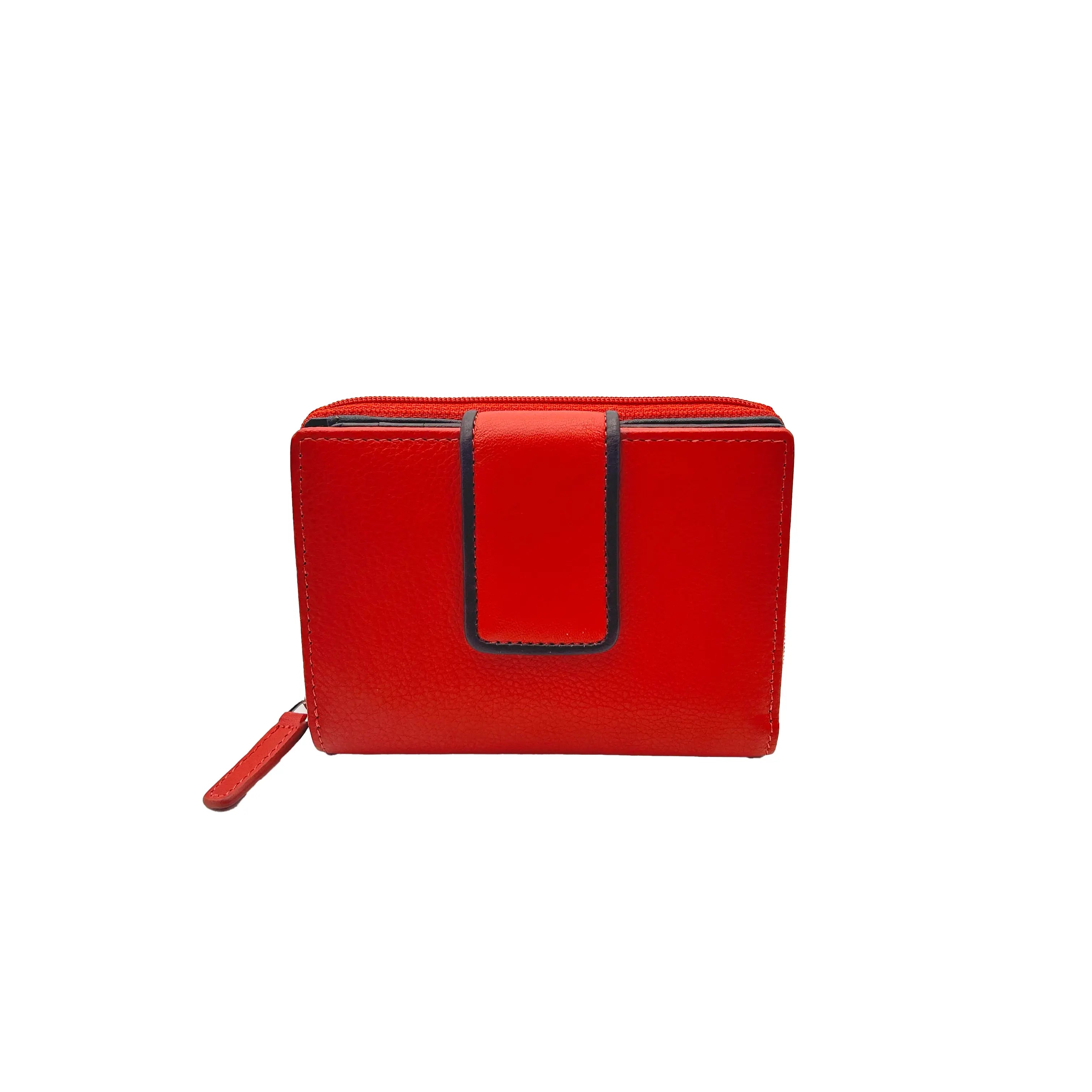 8840 Portafoglio Donna Rosso/Blu Barbera Biella - Scarpe Fatte a Mano