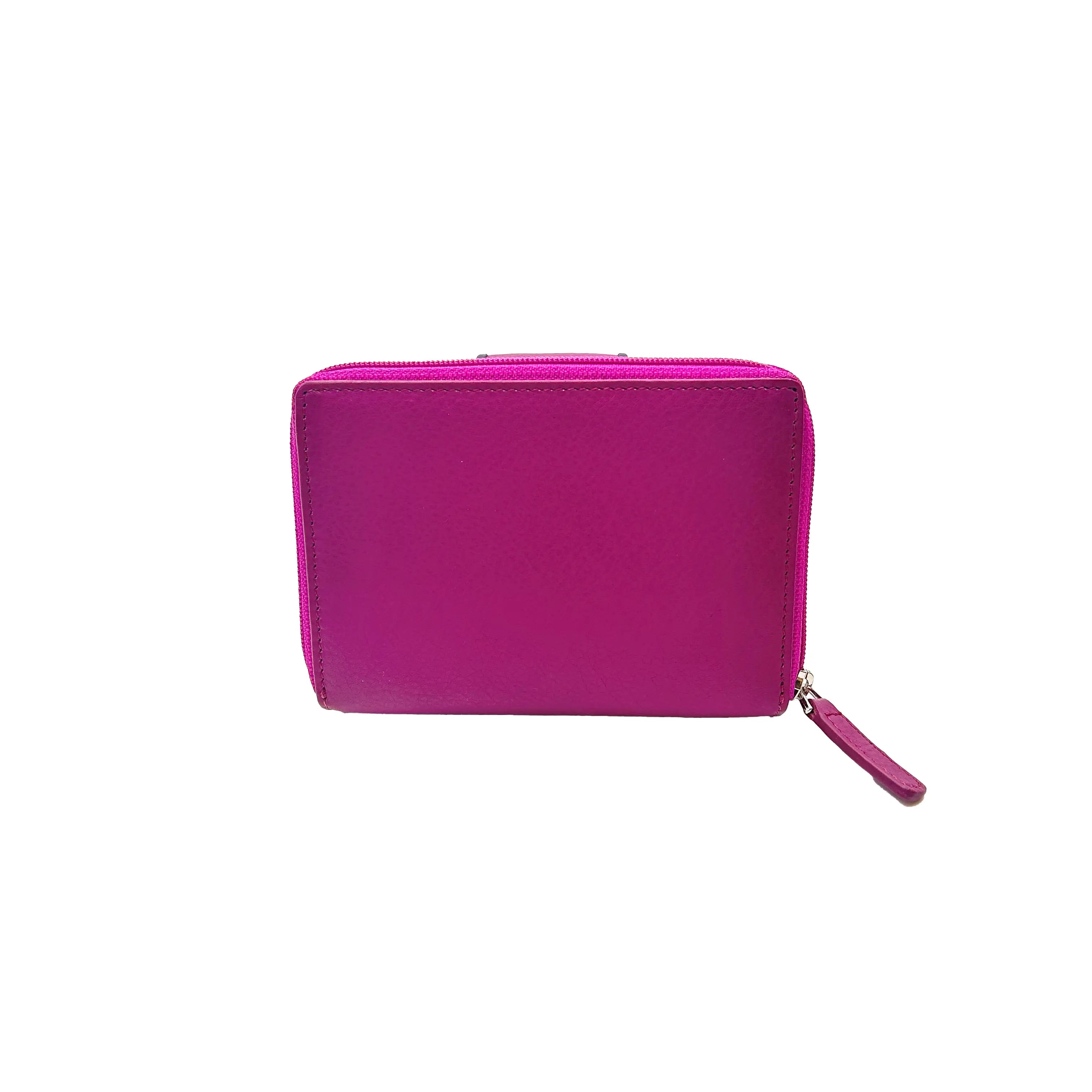 8840 Portafoglio Donna Ciclamino/Blu Barbera Biella - Scarpe Fatte a Mano