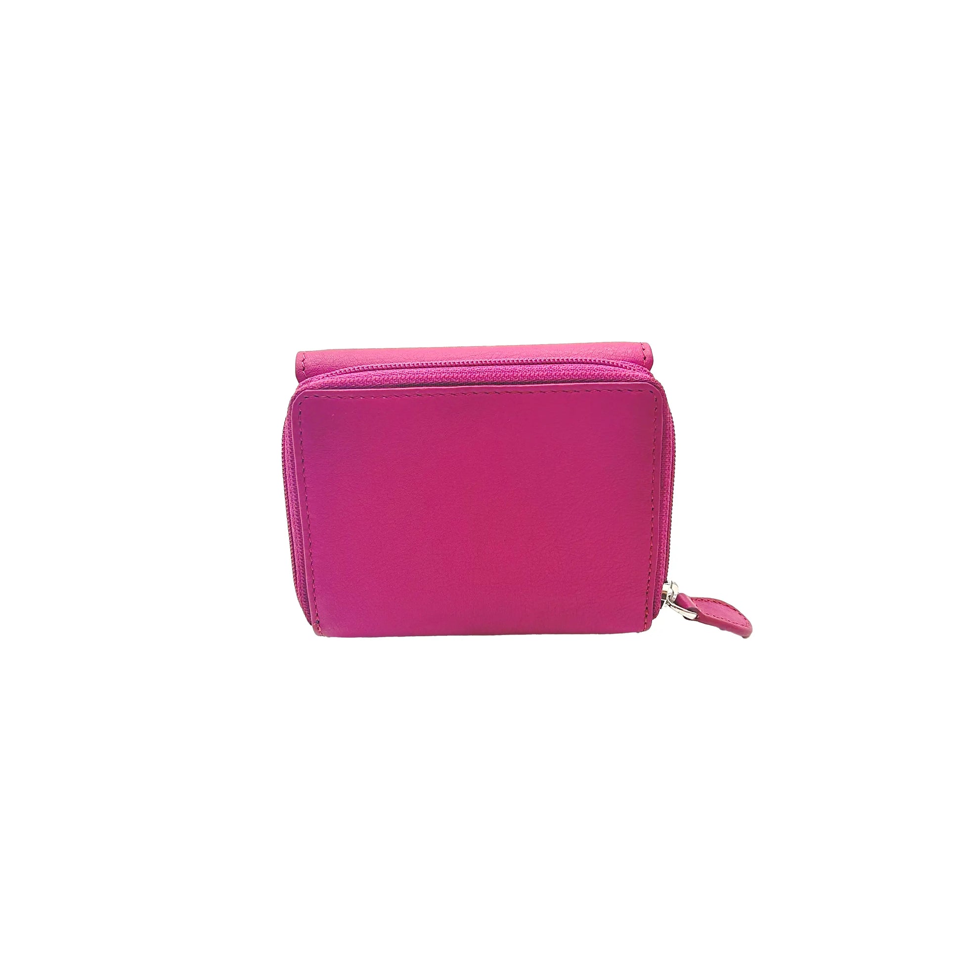 8846 Portafoglio Donna Piccolo Fucsia/Blu Barbera Biella - Scarpe Fatte a Mano